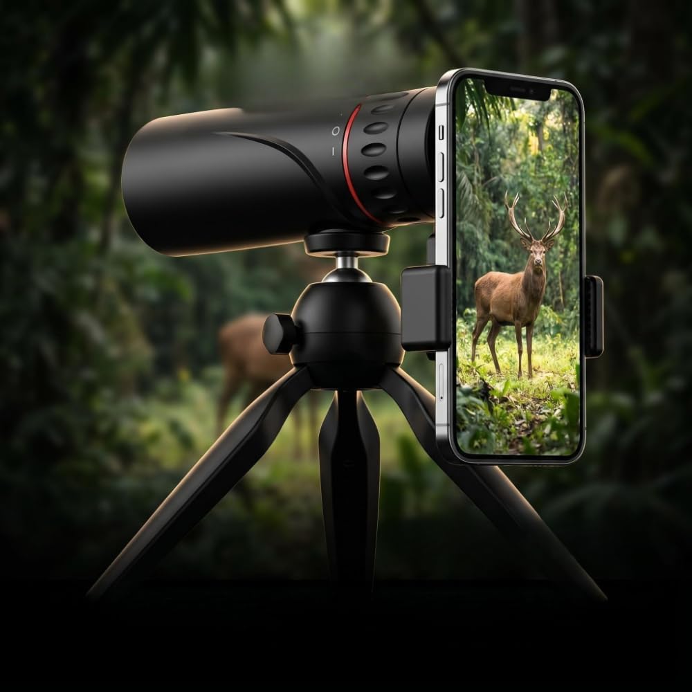 HD Optical Monocular Telescope - 2000x24 Zoom for Camping, Hunting & Travel | Compact Mini Design