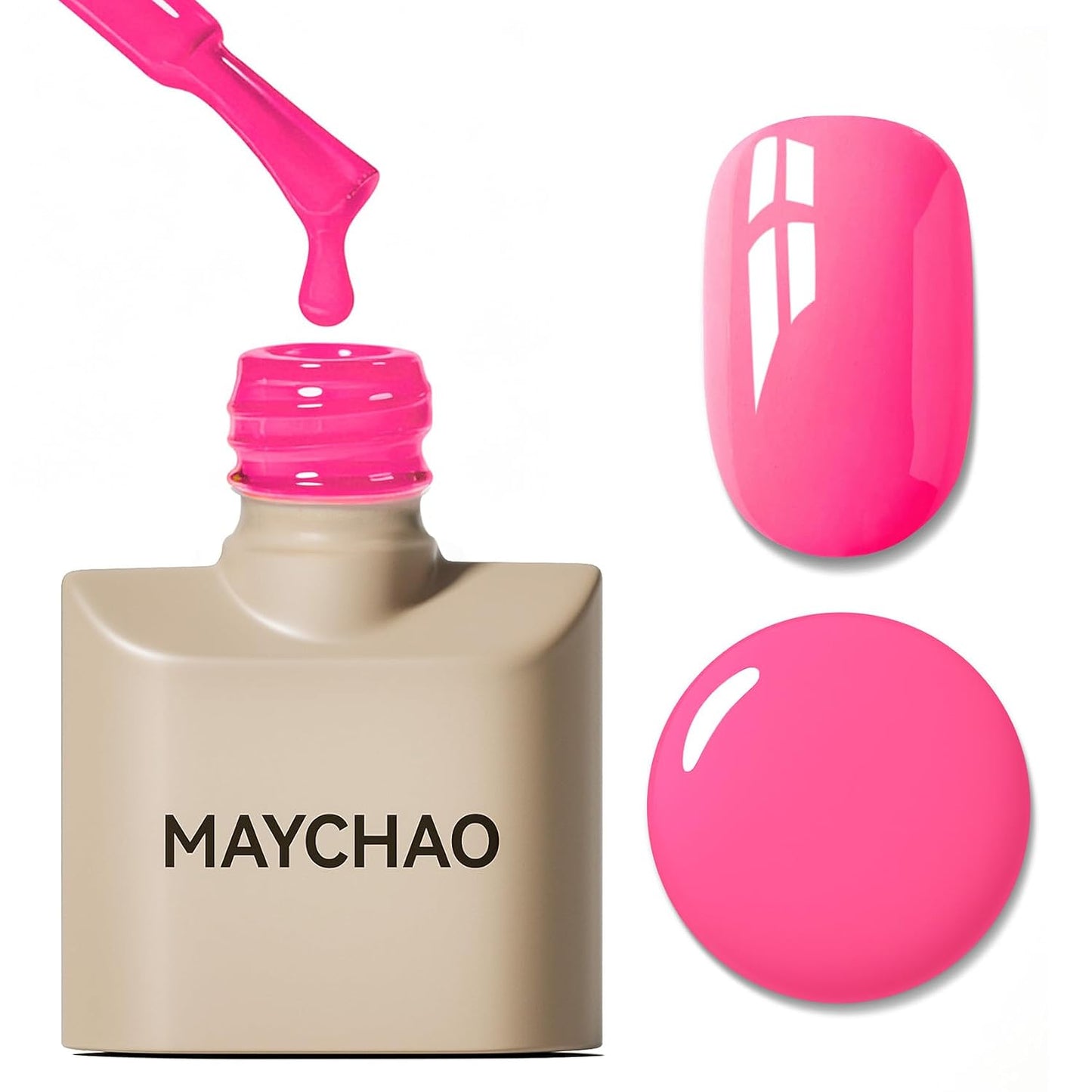 Light Pink Gel Nail Polish - 15ML Soak Off UV/LED for DIY Nail Art | Peach Pink Color, 0.5 OZ