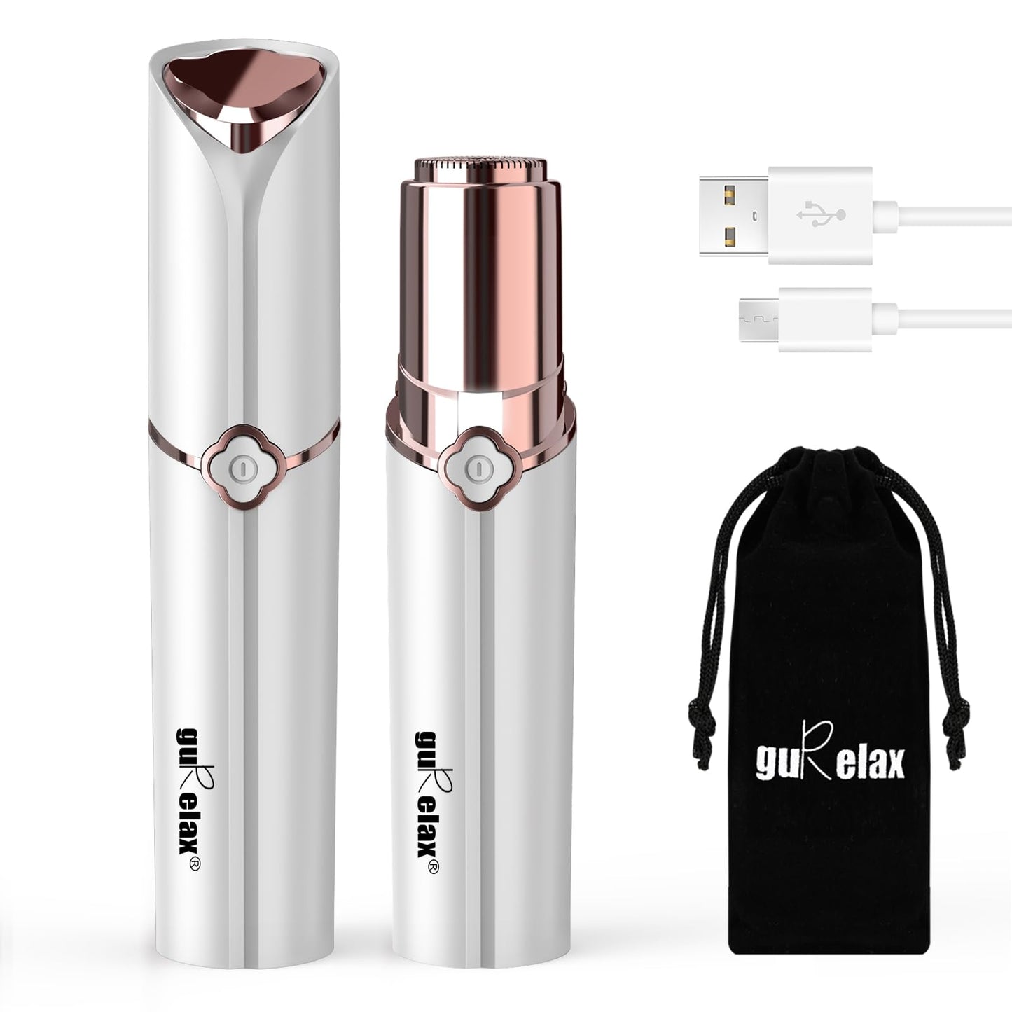Facial Hair Removal for Women, Rechargeable Hair Removal Device, Gurelax Face Hair Removal, with a Flannel Bag