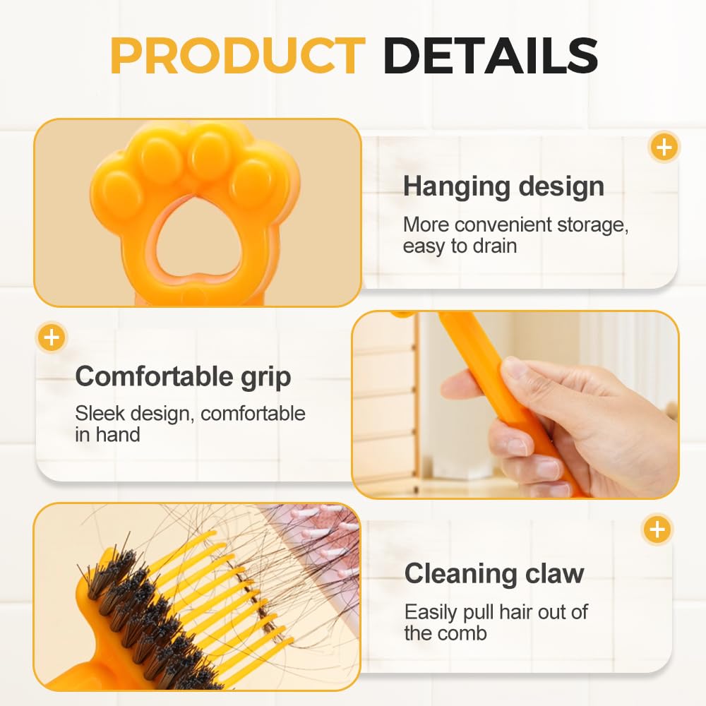Hair Brush Cleaning Tool - 2 In 1 Portable Comb Cleaner Rake | Green