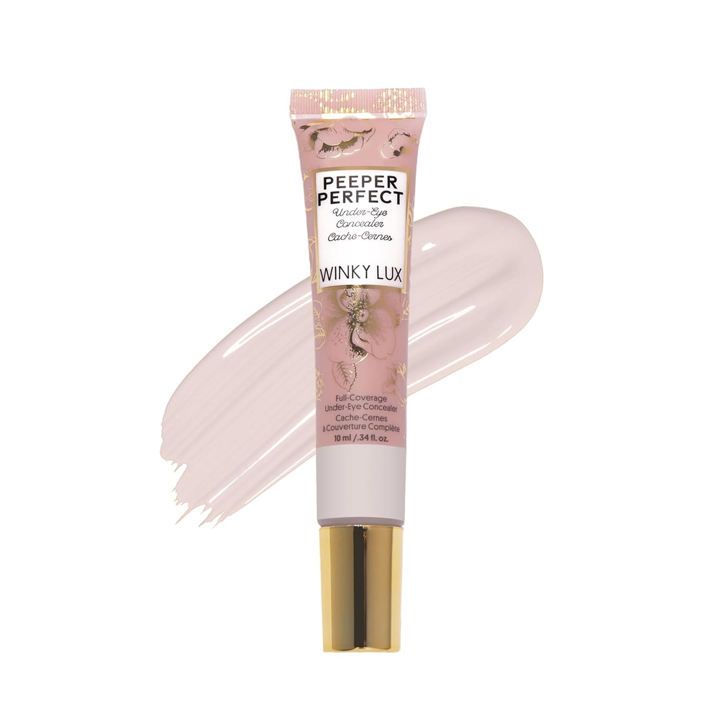 Winky Lux Peeper Perfect Under Eye Concealer - Full Coverage Dark Circle Corrector with Collagen & Hyaluronic Acid | Very Fair