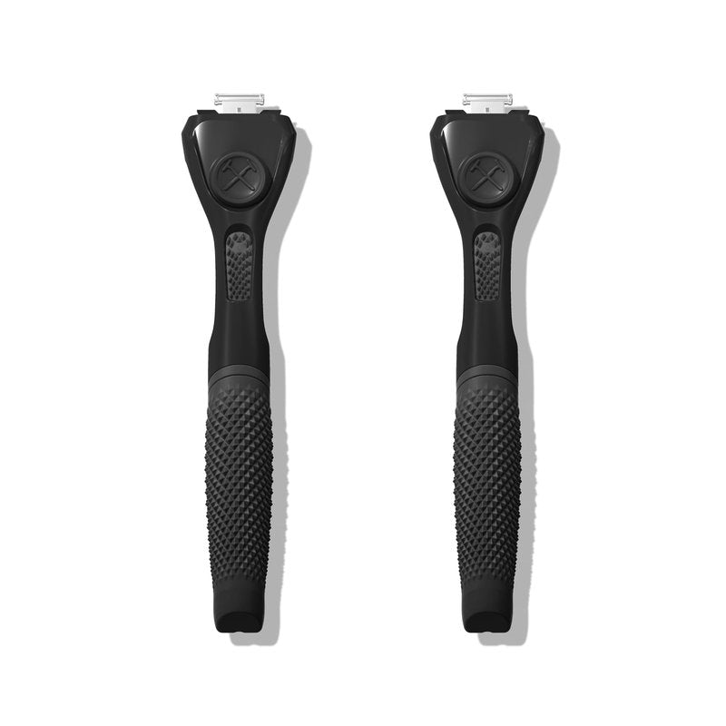 Dollar Shave Club | Razor Handle (2 Pack) Black | Replacement Razor Blade Handles | Not Compatible with Other Razor Brands