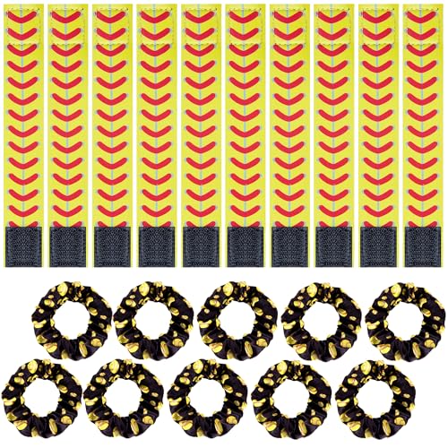 Softball Hair Ties & Sleeve Holders Set for Girls Women Sports Accessories