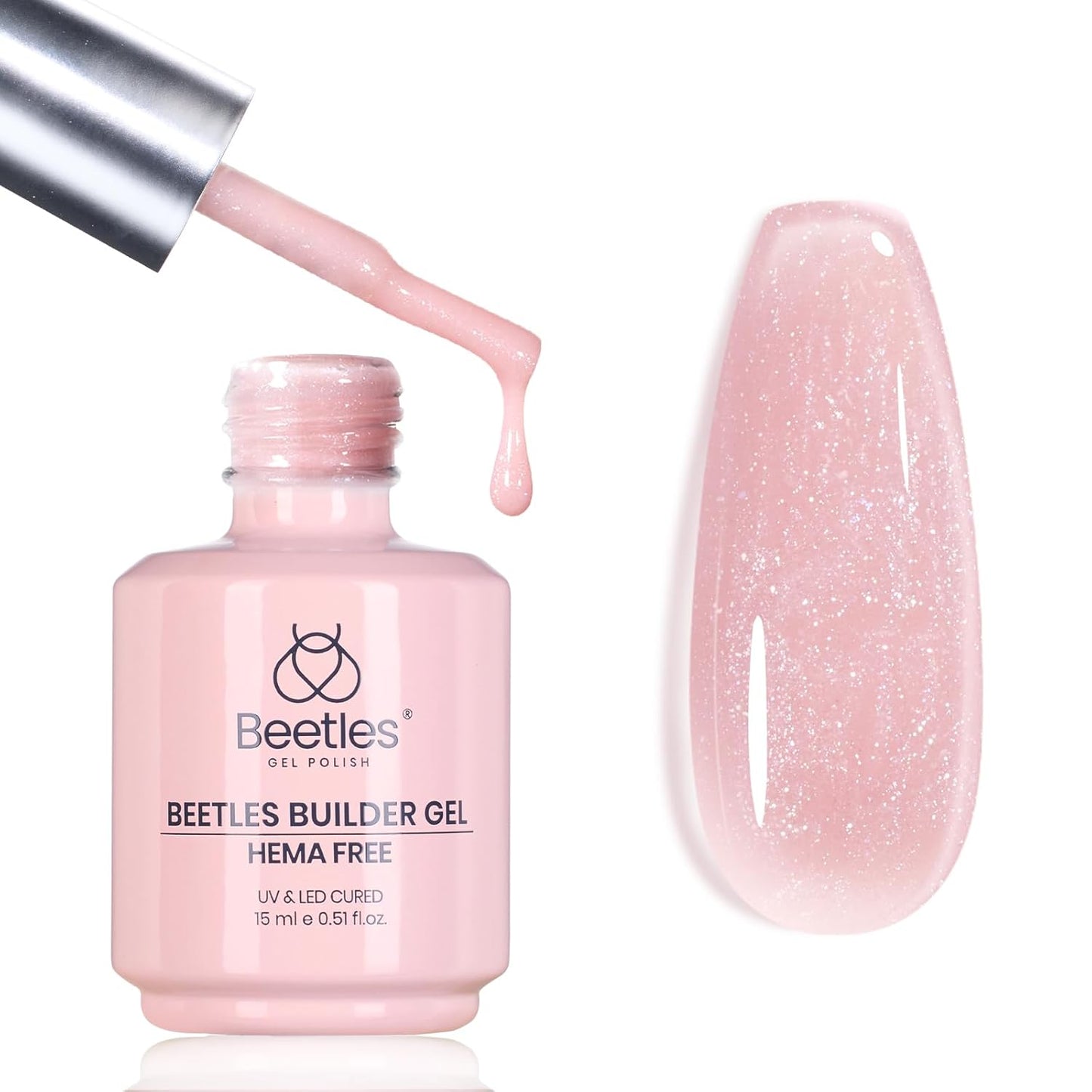 Beetles Builder Gel - Nail Strengthening Clear Gel Set | 3 Pcs for DIY Salon Use, Perfect for Beginners