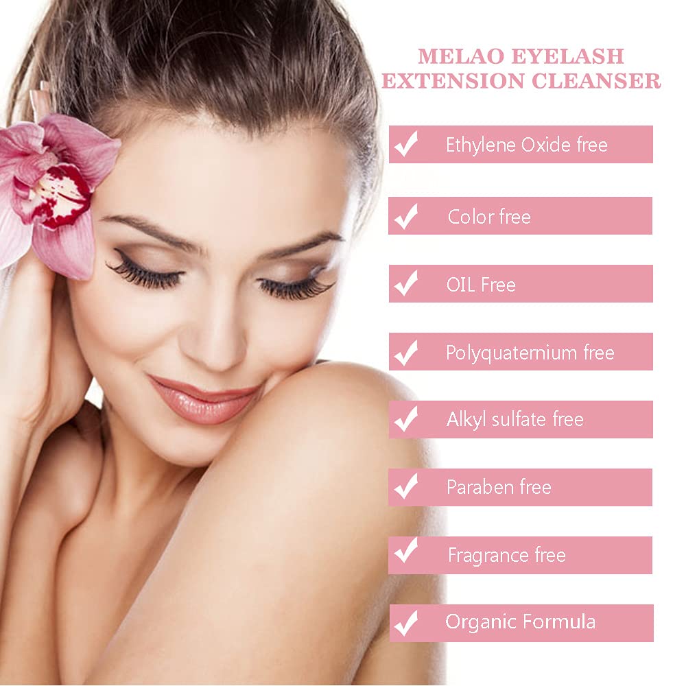 Mererke_Pretty Eyelash Extension Cleanser, Lash Shampoo for Lash Extensions, Lash Cleanser for Extensions, Paraben & Sulfate Free lash shampoo for Salon and Home Use 1.69 fl.oz