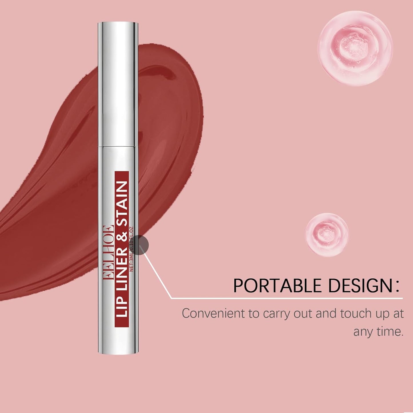 Peel Off Lip Stain Tattoo Set - Waterproof Matte Lip Liner Pencil | 3 Colors, Transfer-Proof Removable Formula