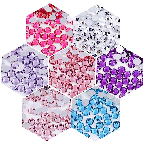 3000 Pieces SS6 2mm Flatback AB Rhinestones for Nail Art & Crafts