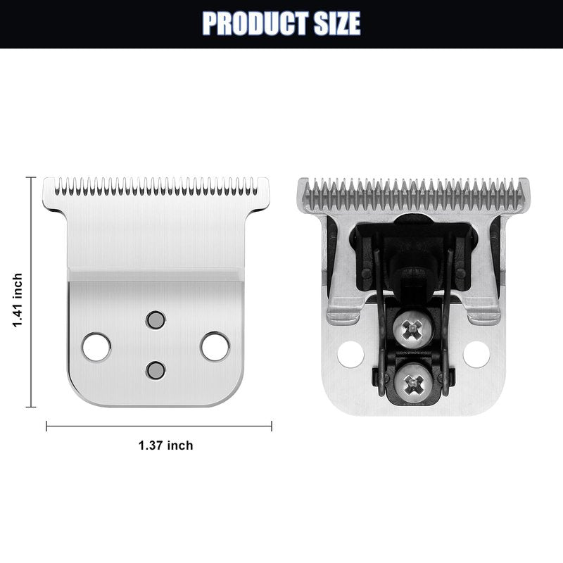 ZZYZSFUS Replacement T-Blade Set for D7/D8 Steel Blade, Compatible with Slimline Pro Li D7/D8 Hair Clipper Trimmer (Silver)