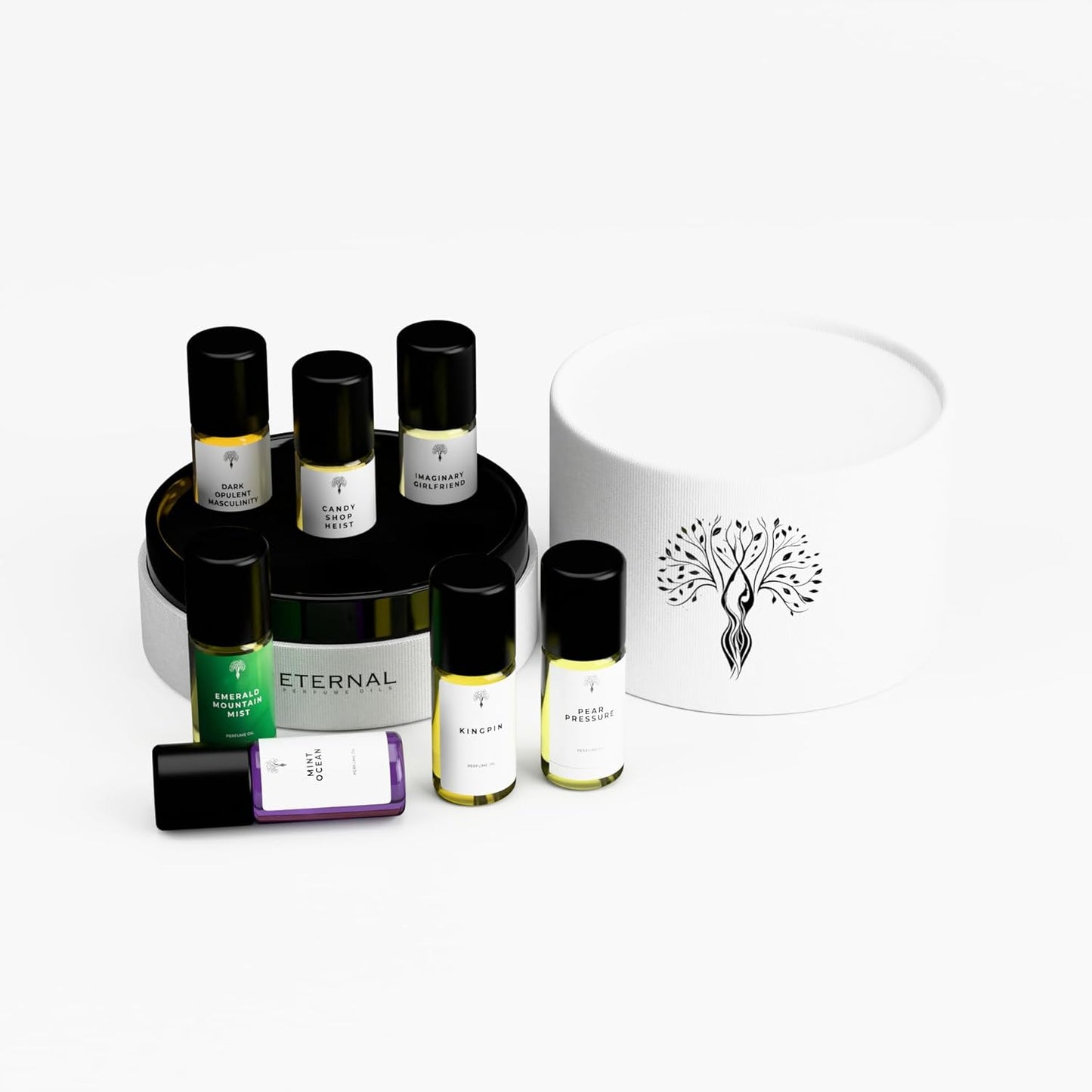 Eternal Perfume Oils Gift Set - 6 Exquisite Scents | Long-Lasting, Alcohol-Free Unisex Travel Size Perfumes