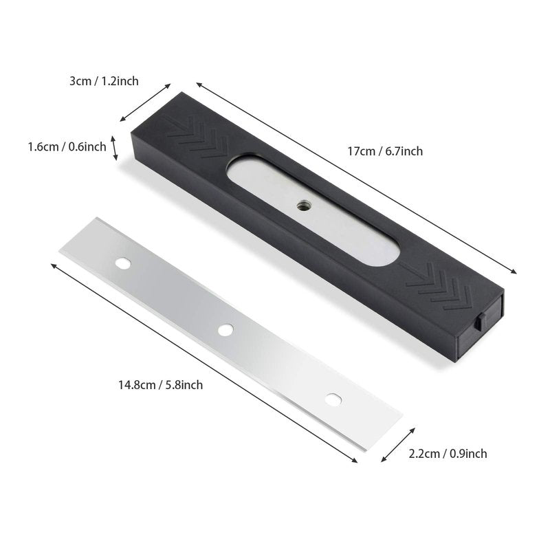 EHDIS 6 inch Razor Blades Paint Scraper Replacement Stainless Steel Blades for Window Scrapers, Double Edged, Pack of 25