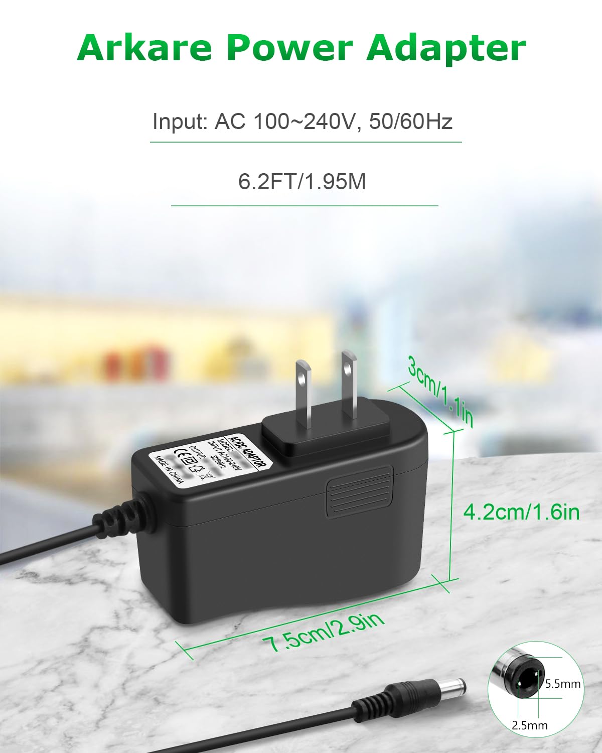 Arkare Charger for Halo Bolt 57720 AC Adapter 14V Replacement Charger for Halo Bolt 58830 44400 1201 Air Compact ACDC Wireless Car Jump Starter Power Cord 58830 Charging Cord