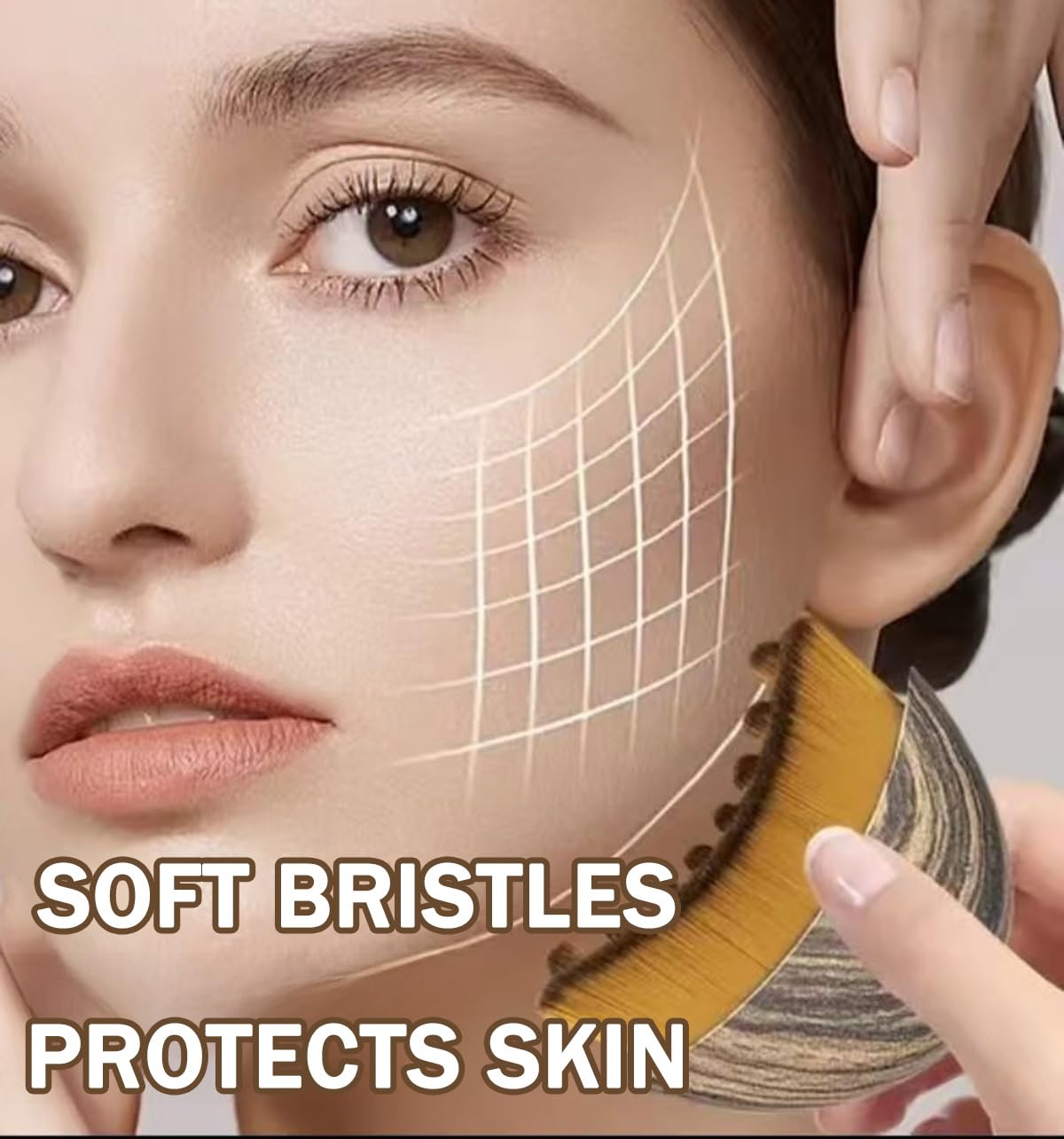 Lymphatic Drainage Massager - Contour Face Brush for Double Chin Reduction | 1 Piece