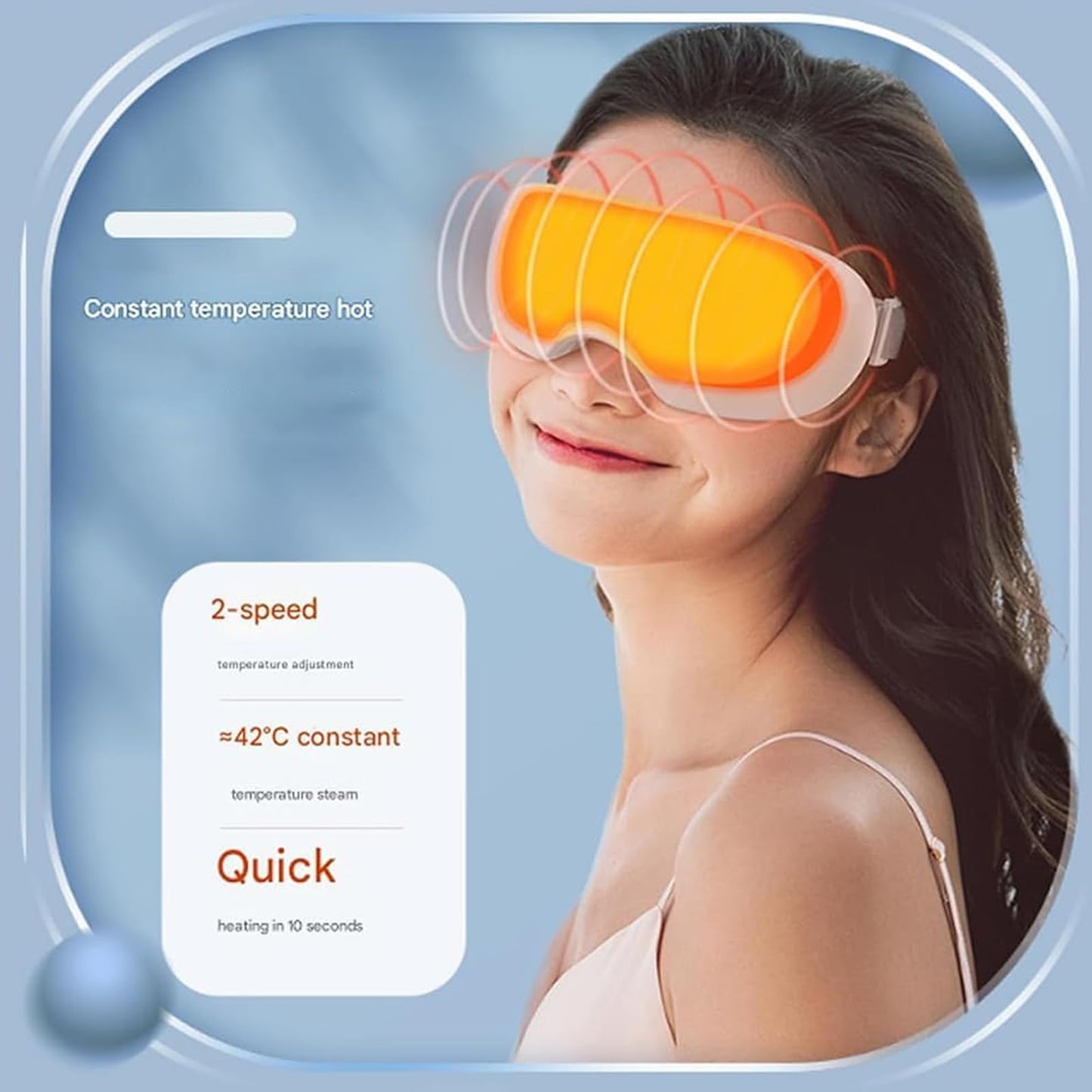 Steam Therapy Mask, Steam Eye Mask for Dry Eyes, Steam Therapy Pro, 2 Levels Smart Timing Adjustable Hot and Cold Steamer Settings, Moisturizing Care (Standard)