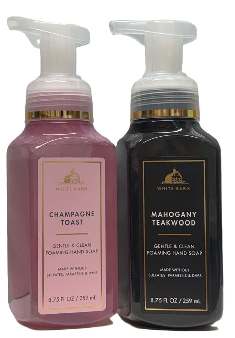 Gentle Foaming Hand Soap - Champagne Toast & Mahogany Teakwood | 8.75 oz Each - Pack of 2