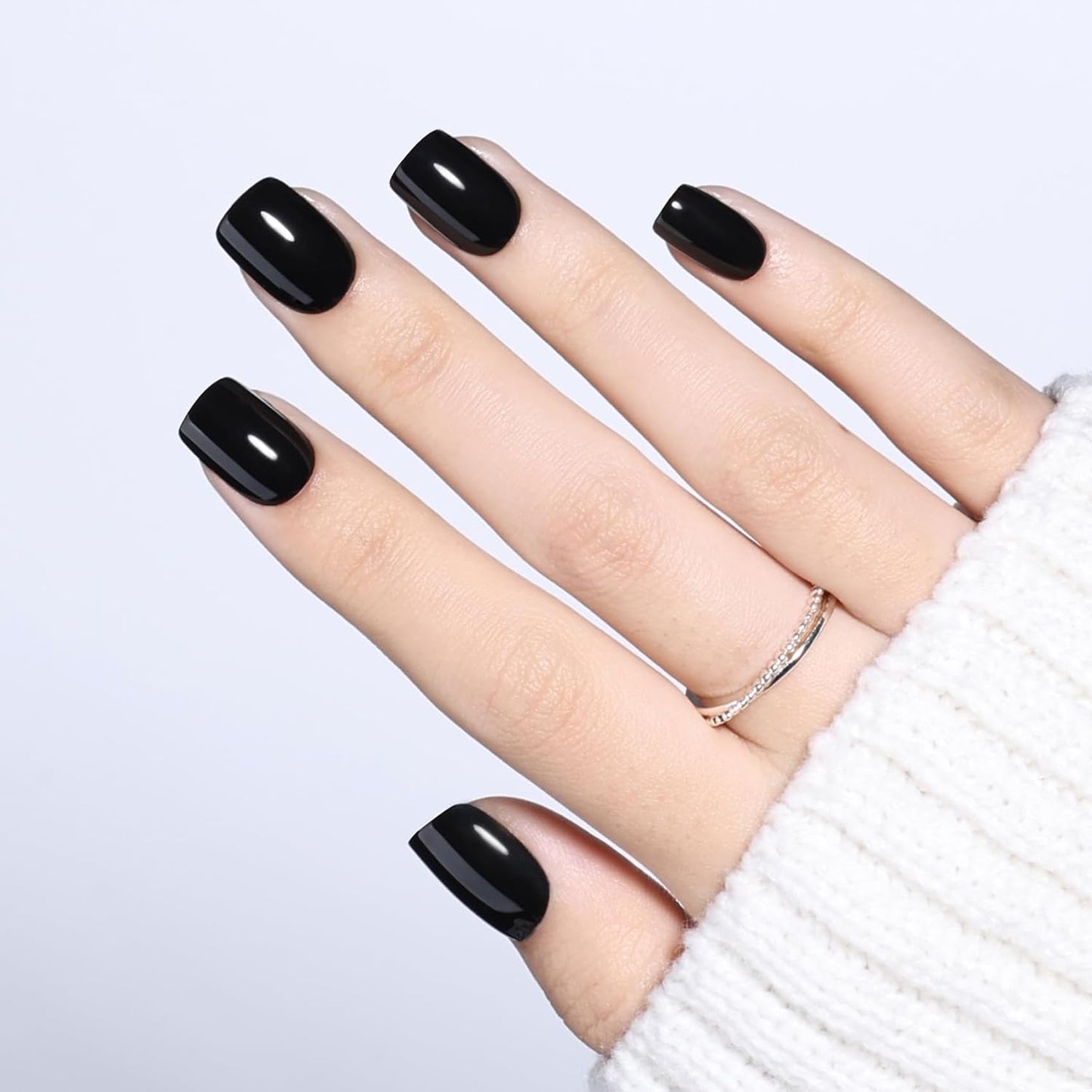 Cat Eye Press On Nails - Short Almond Fake Nails with Nail Glue | Reusable Brown Red 32-Piece Kit in 16 Sizes for Women & Girls