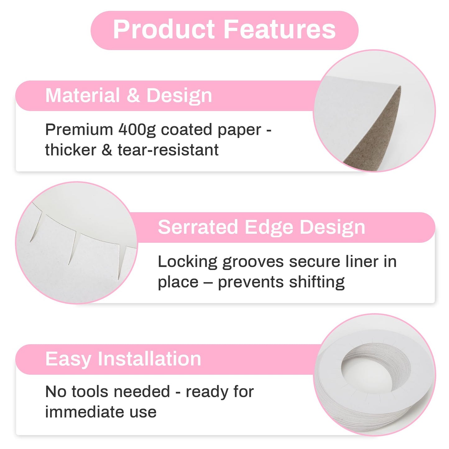 RAQEHO Wax Collars for Wax Pot - 50PCS Disposable Coated Paper Protective Clean Collar for 14oz Wax Warmer Melting Pot for Hair Removal Women Wax Bath Accessories Esthetician Professional Supplies