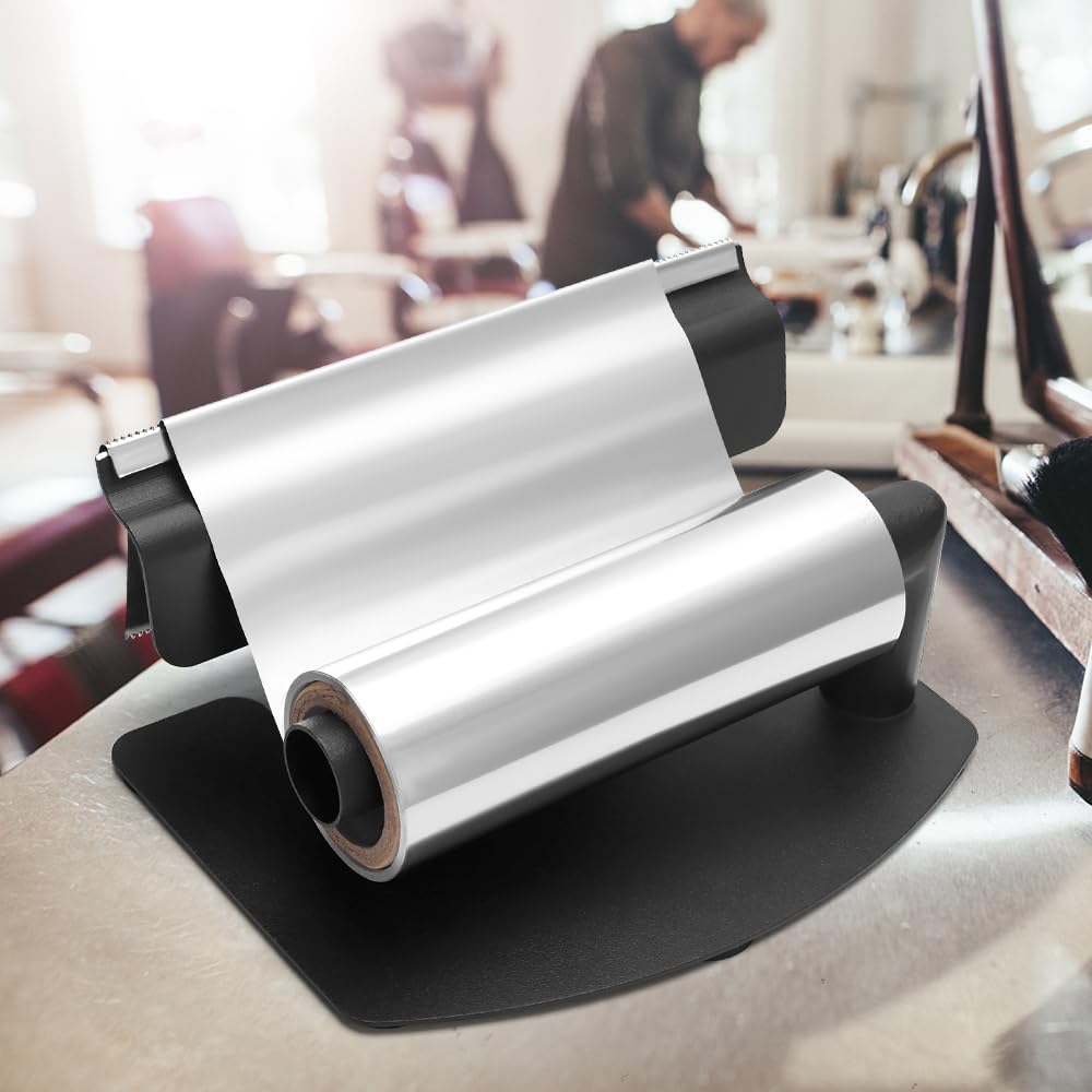 Highlighting Foil Dispenser, Salon Tool for Efficient Aluminum Foil Cutting and Hair Foil Applications, Dispenser Foil Cutting Tool Silver Foil for Salon Barber
