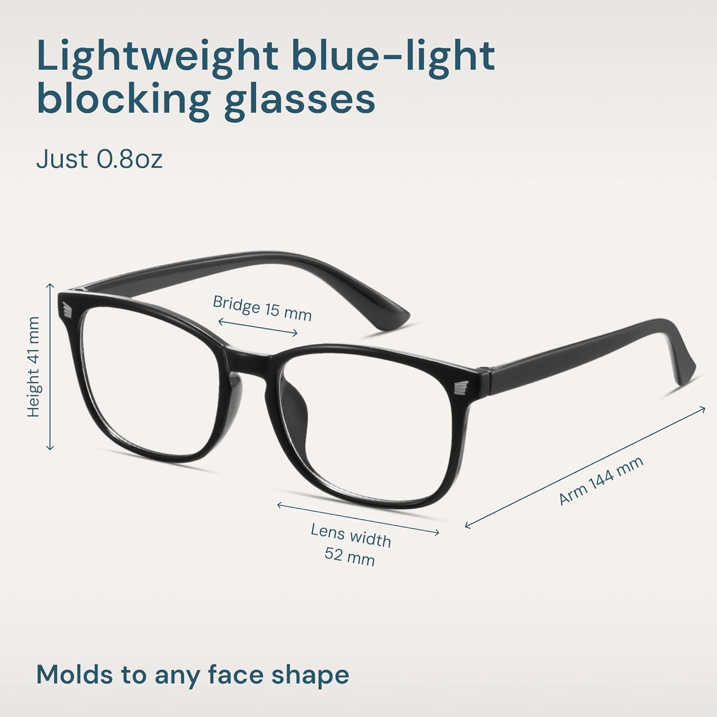 Gaoye Blue Light Blocking Glasses - Square Eyewear Frames for Men & Women | Anti-UV Computer Gaming Specs