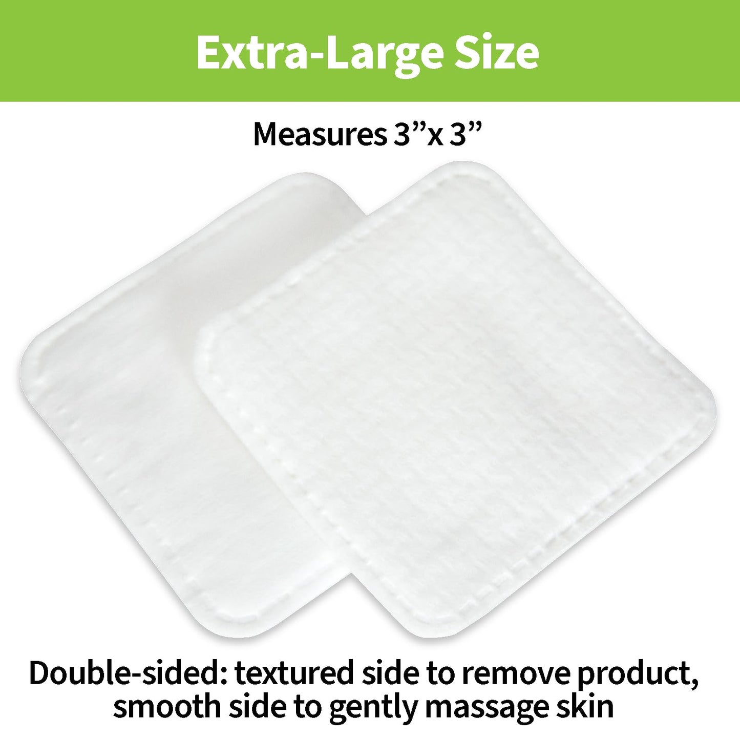 ForPro Premium Pure & Simple XL Facial Pads, Triple Layered Ultra Soft Disposable Makeup Remover Pads, 100% Vegan & Cruelty-Free, 60-Count