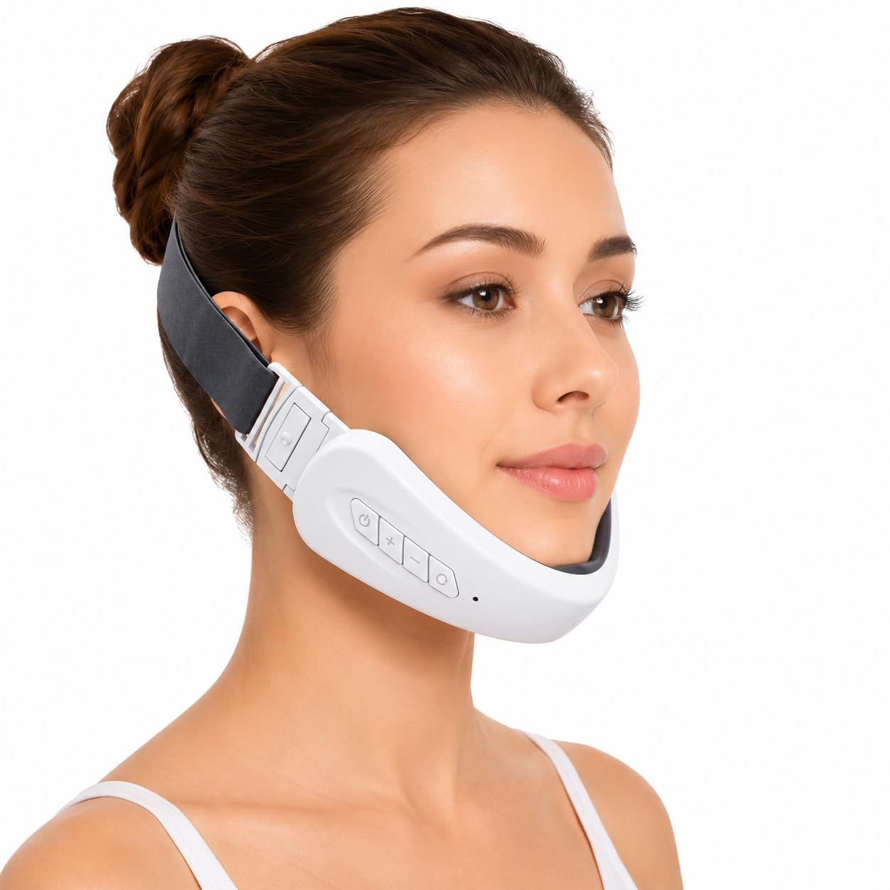Electric Double Chin Device and V-Face Machine with 6 Modes – Intelligent Face Slimming Massager for Chin Lift, Jawline Definition, V-Face Shaping and Facial Contouring