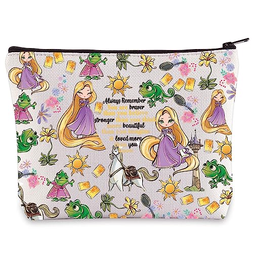 WZMPA Hair Princess Cosmetic Bag Waterproof Makeup & Travel Pouch - Fairy Tale Design