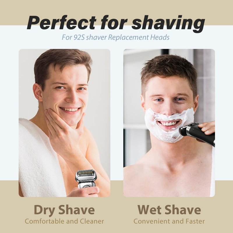 92S Series 9 Electric Shaver Replacement Head Compatible with S9 Foil & Cutter Razor Heads, Applicable for S9 9290cc, 9291cc, 9385cc, 9330s, 9370cc, 9330s, 9293s, 9296cc.New and old packaging