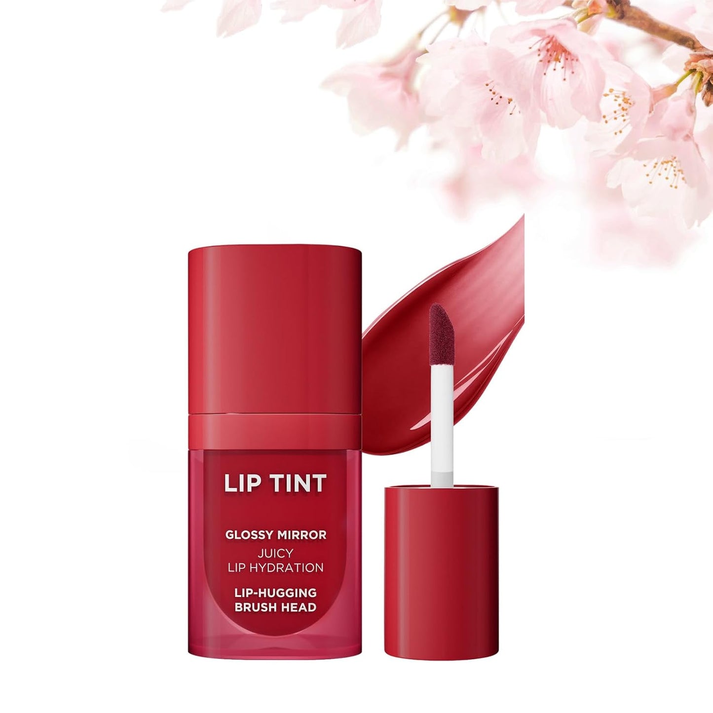 Juicy Glossy Mirror Lip Tint - Long-Lasting Transfer-Resistant Liquid Lipstick | Hydrating Peach Color with High-Shine Finish
