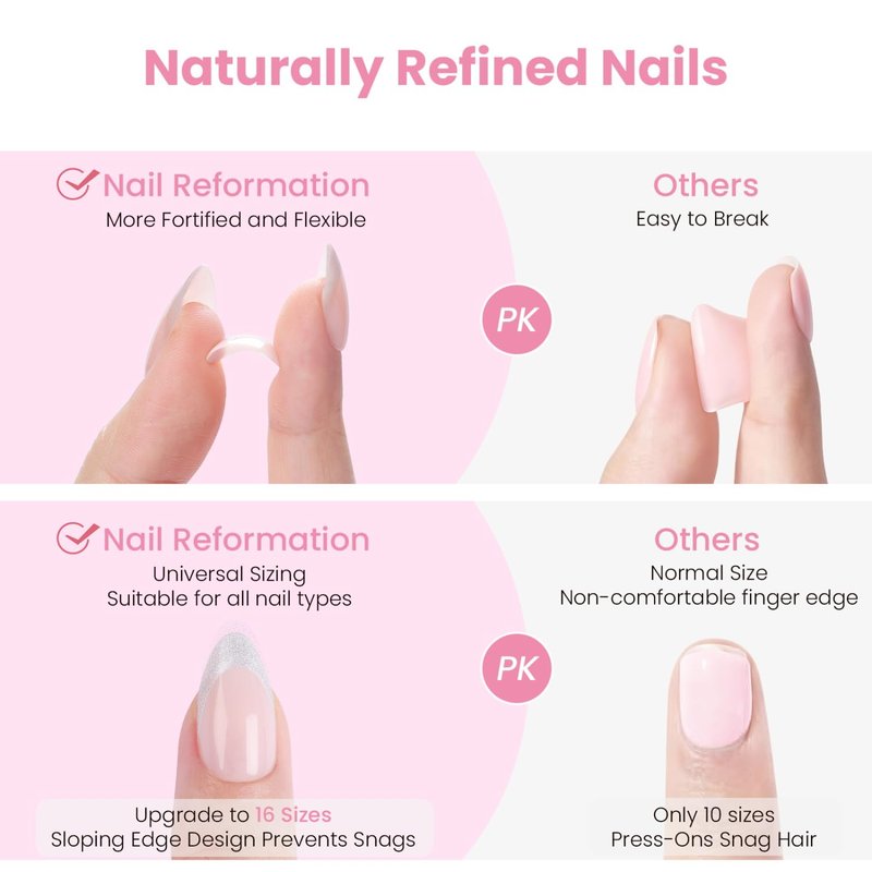 Press On Nails - Blue Agate Medium Almond Fake Nails with French Tip & 3D Flowers | 30-Piece Reusable Nail Kit for Women