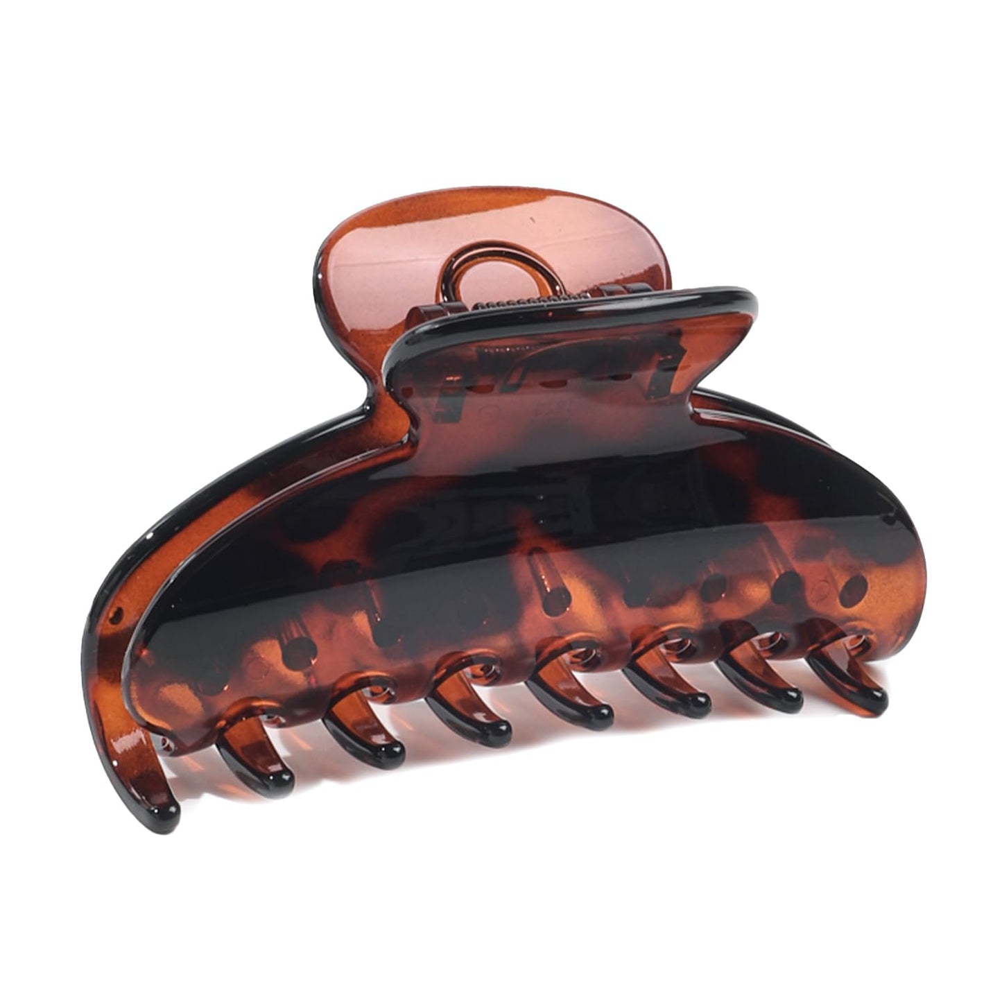 Cloud White Hair Claw Clip - Strong Hold for Thick or Thin Hair | 4.1 Inch Premium PC Material + 2 Black Satin Scrunchies