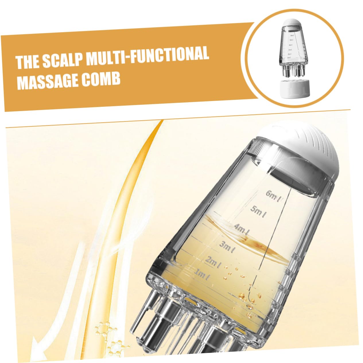 Hair Oil Scalp Applicator Comb - Portable Essential Oil Treatment Tool | Massage Brush & Roller