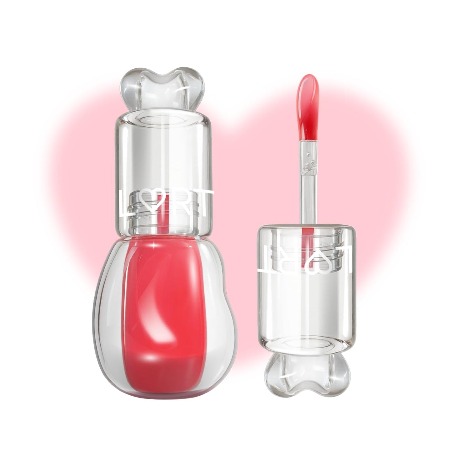 Peptide Lip Oil Gloss - Tinted Hydrating Formula with High-Pigment Shine | Heart-Shaped Cap - 03 (Cherry Melt)