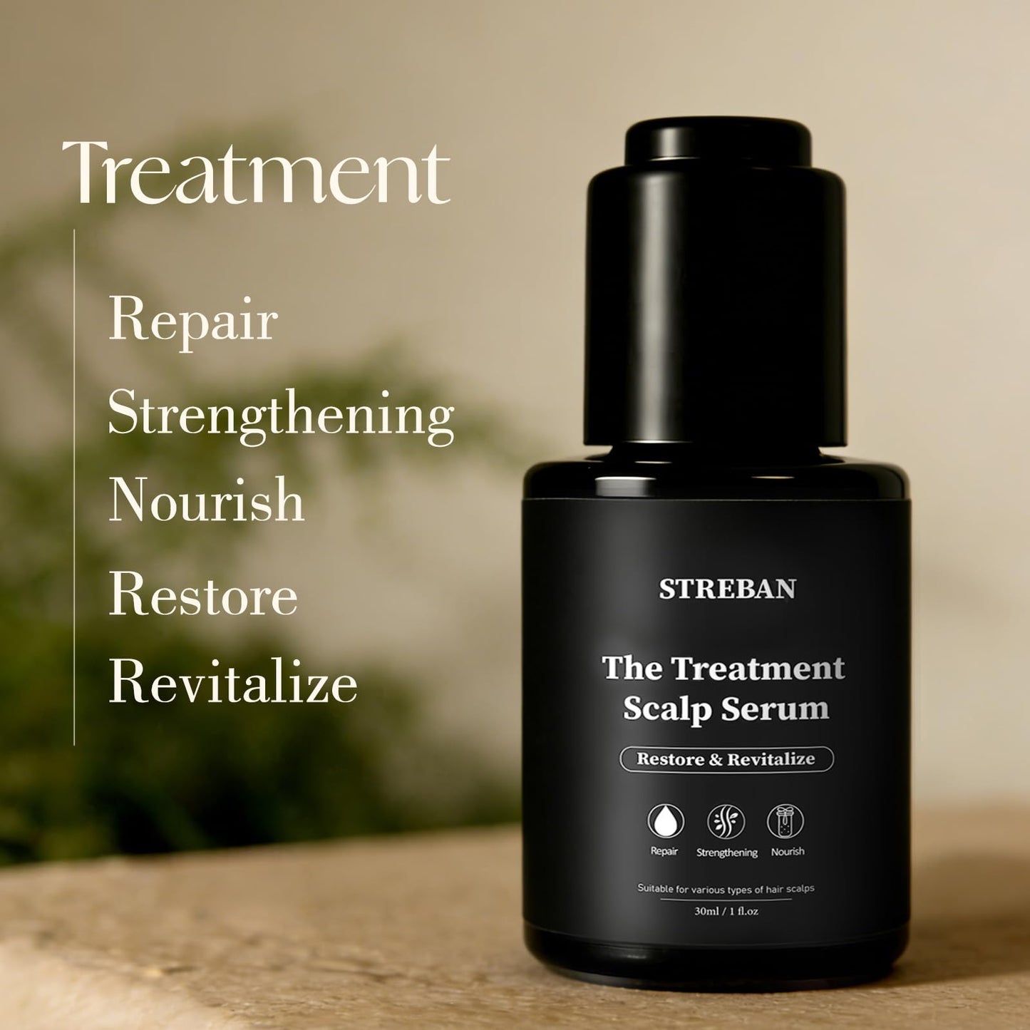STREBAN Professional Hair Serum Bundle - Day & Night Strengthening, Breakage Recovery & Scalp Nourishment System (Professional Hair Serum Bundle (2 Piece))