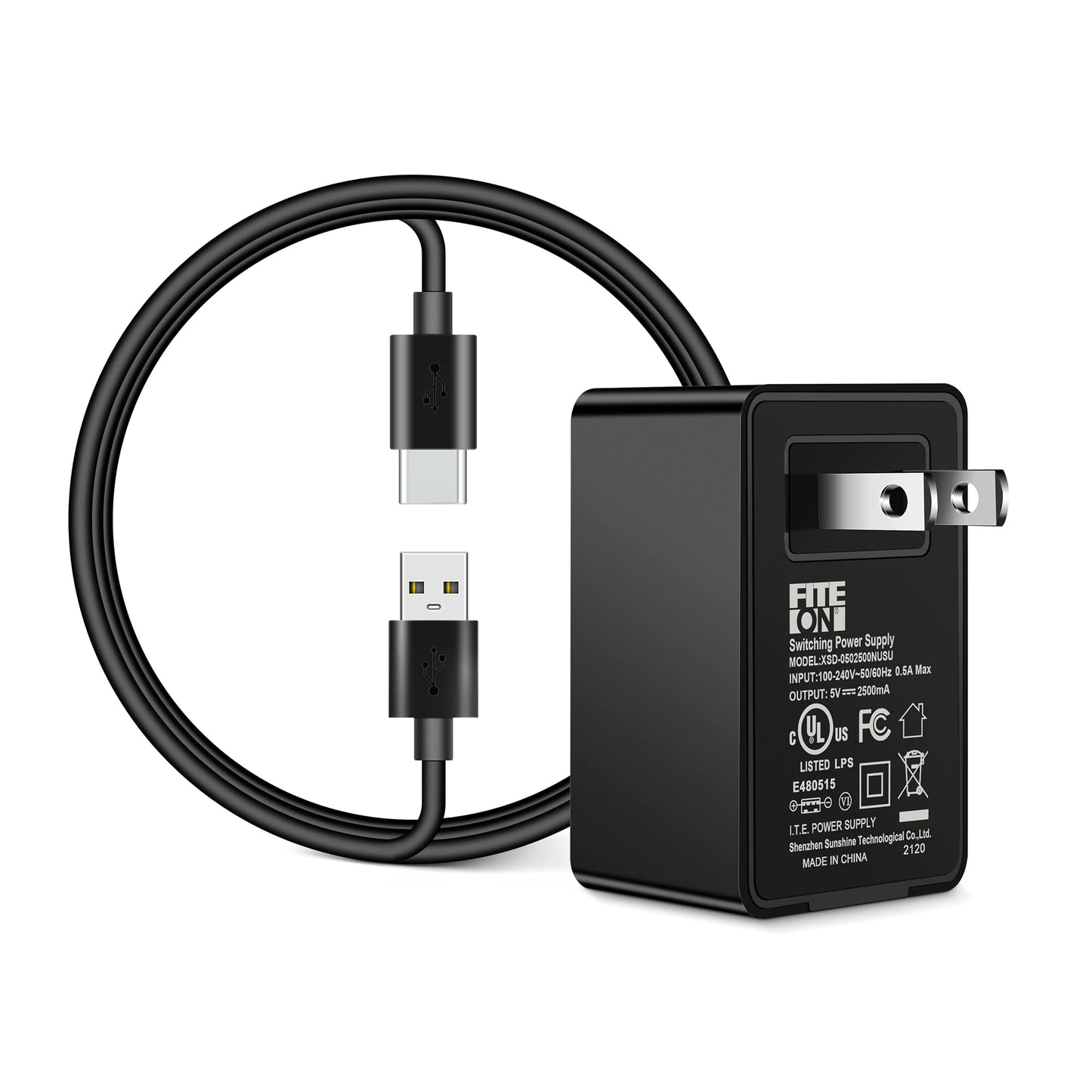 FITE ON Portable Blender USB Charging Cable Cord Compatible with Ninja BC155PS BC151BK BC151CR BC151NV BC151EM BC151PR BC151WH Portable Blender