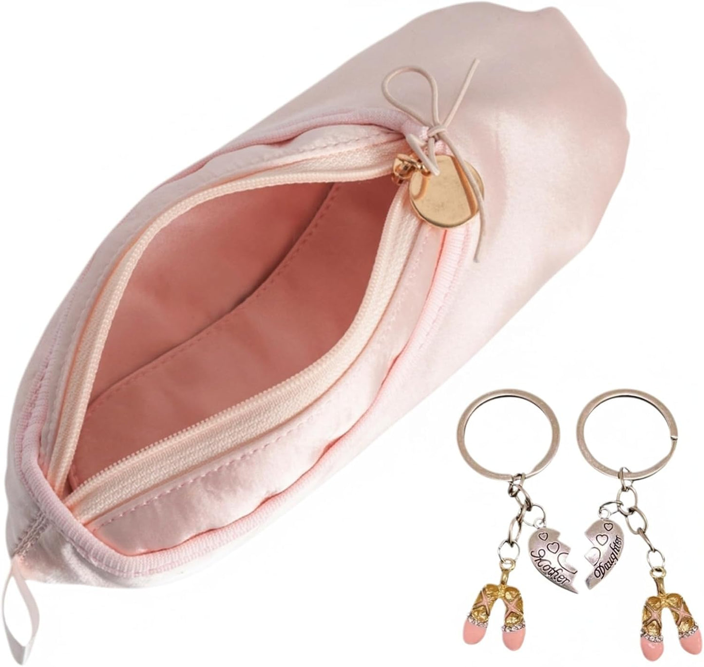 Pink Ballet Dance Shoe Makeup Bag - Ballerina Slipper Pouch for Girls & Women | Perfect Recital Gift