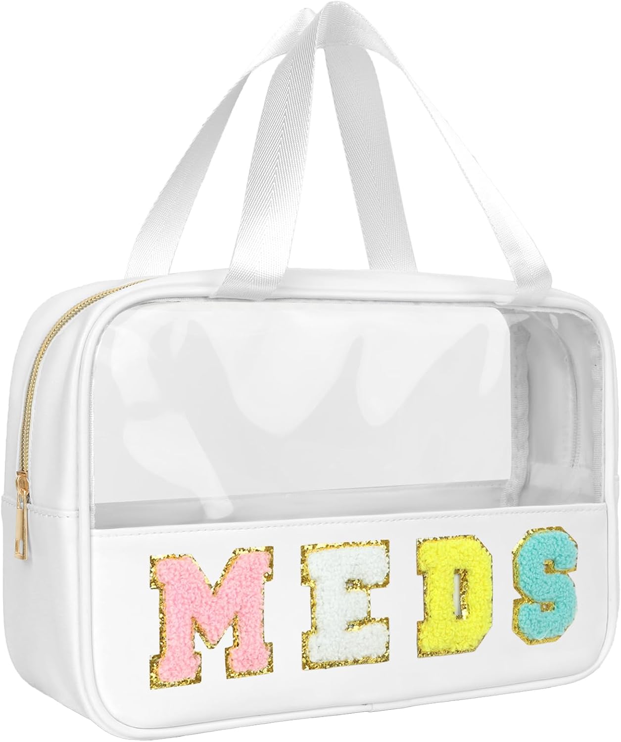 Ballet Bag - Preppy Chenille Letter Makeup Organizer | Waterproof Storage Case for Girls 4-6