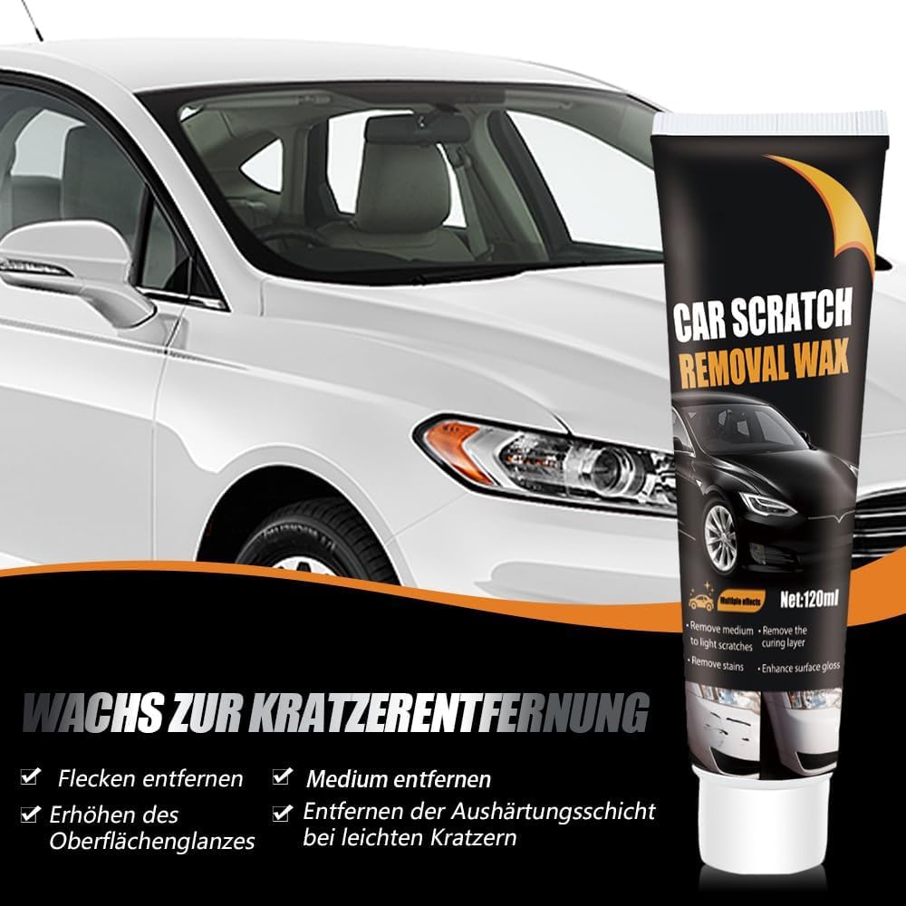 2026 New Scratch Remover for Vehicles, Car Scratch Remover Kit with Wipe Sponge, Car Scratch Repair Paste Car Scratch Remover Kit for Car Vehicles Deep Scratches