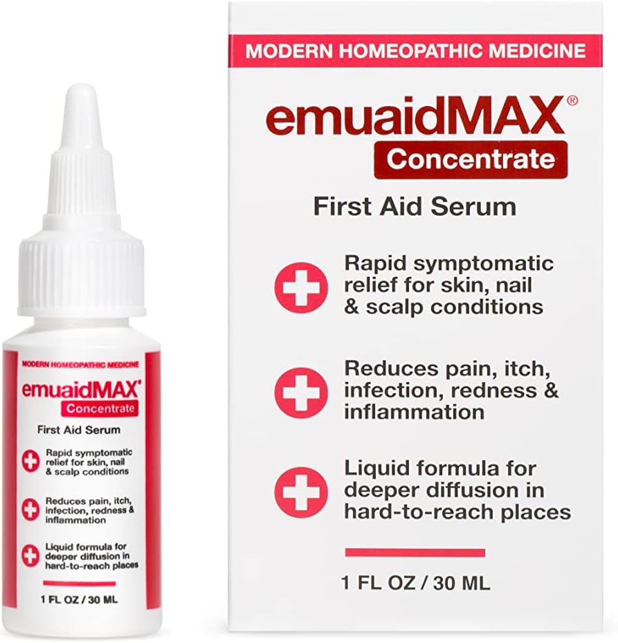 EMUAIDMAX Psoriasis Scalp Treatment Serum - Natural Relief for Dry, Itchy Scalp | 1oz