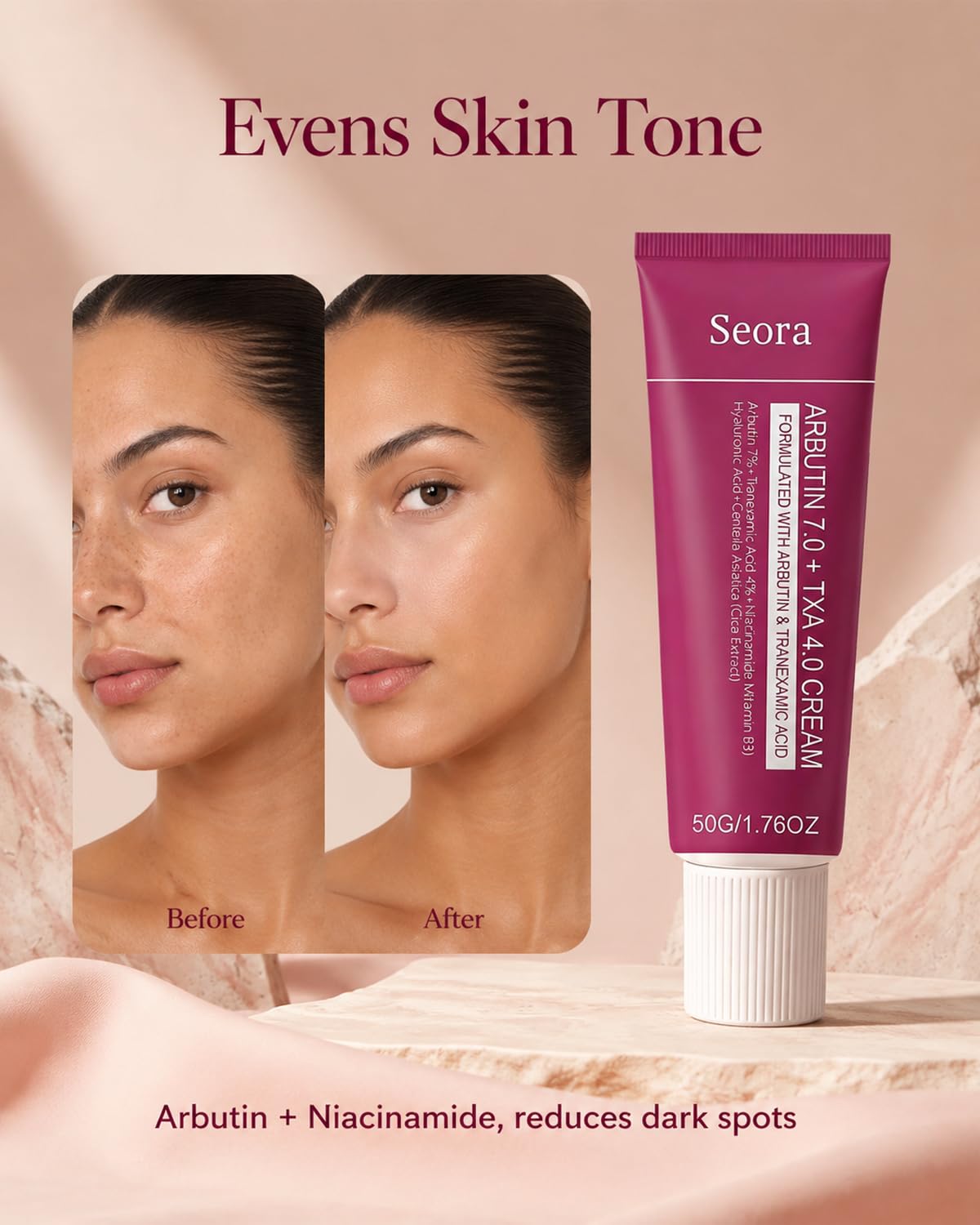 Korean Arbutin Brightening Cream - Hydrating Moisturizer for Even Skin Tone | All Skin Types (1PC)