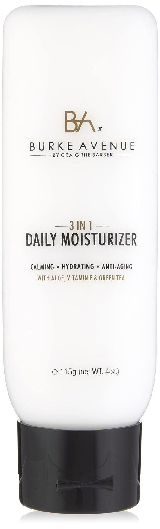 Burke Avenue 3 in 1 Daily Moisturizer – Face Lotion for Men & After-Shave Balm, Calming and Hydrating