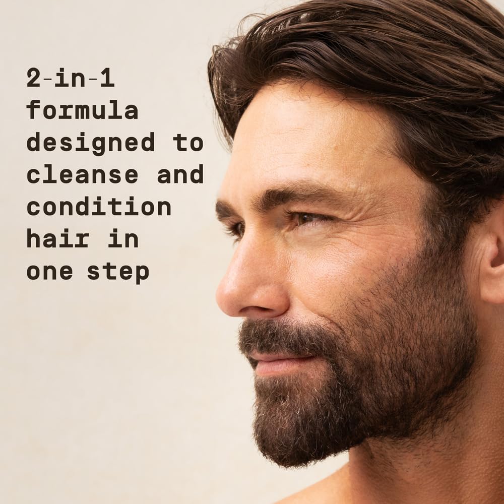 PAPATUI by Dwayne Johnson Nourishing Shampoo + Conditioner 2in1 for Men | Clean Hair & Scalp | Sulfate-Free | Vanilla Shea | 18 oz