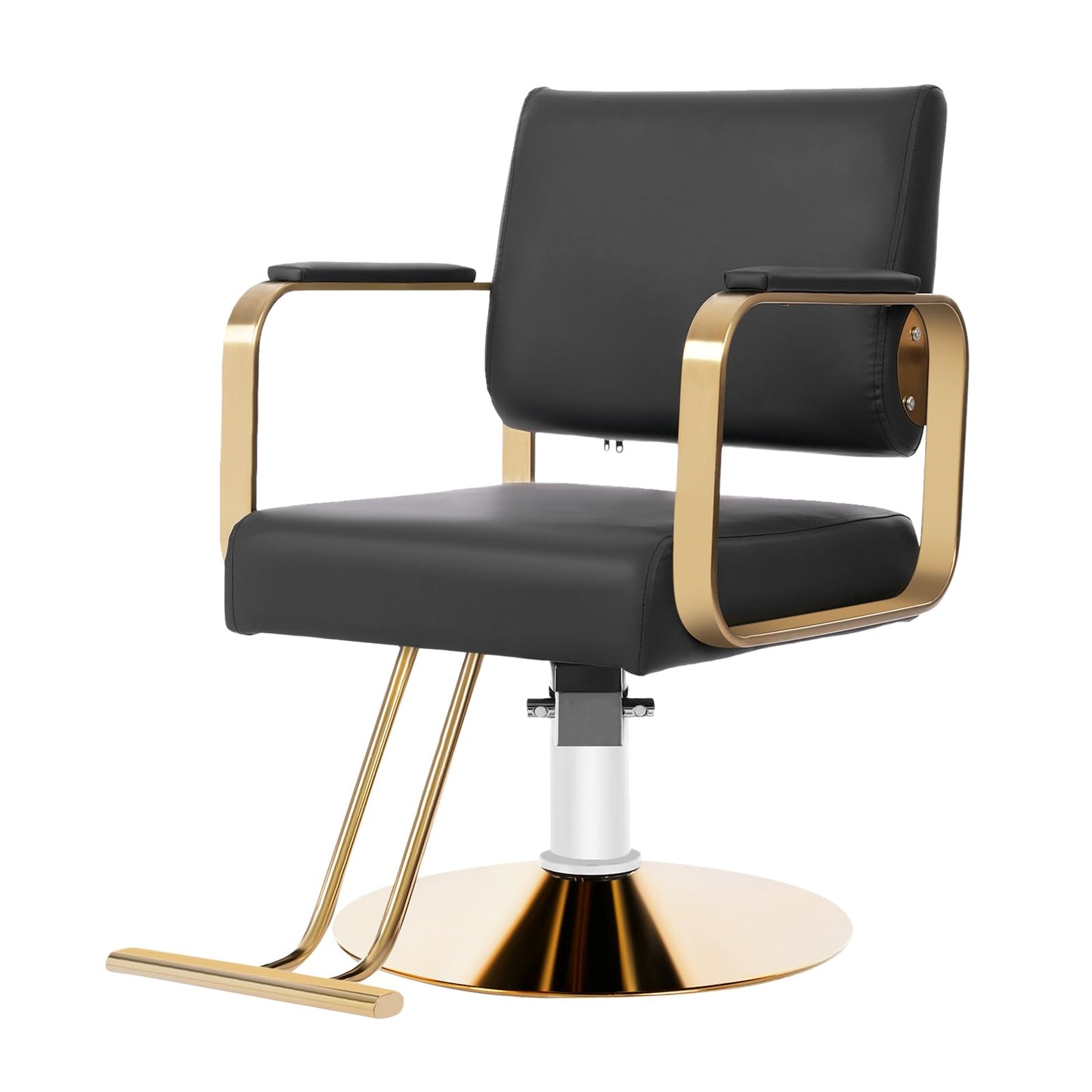 NenoBeo Salon Chairs for Hair Stylist,Modern Freestanding Salon Chair,360° Rotatable & Height Adjustable,440lbs Load Capacity,for Hair Salon,Beauty Salon,Barber Shop (Silver)
