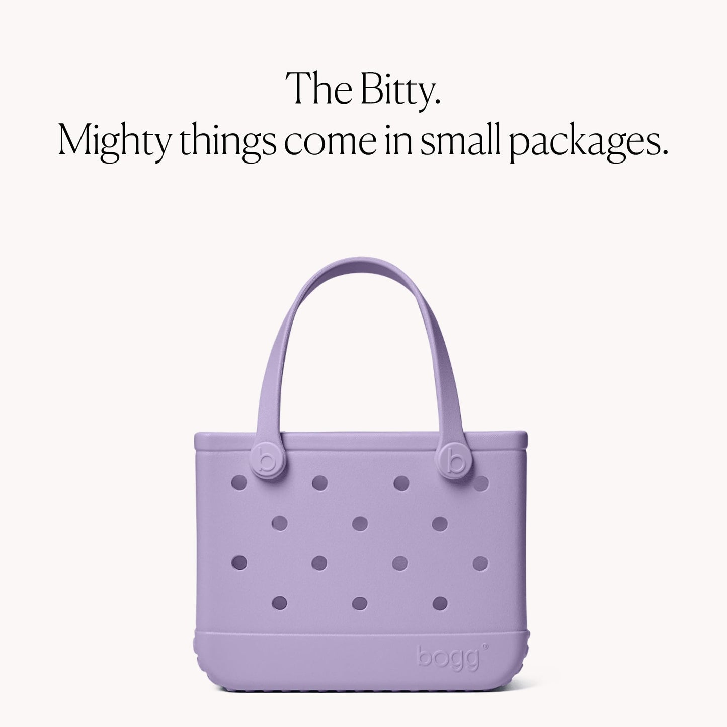 BOGG BAG Bitty Small Tote – 11” x 8.5” x 4.5” – Durable, Washable, Tip-proof – Beach, Pool, Boat, Work, Sports (I Lilac You a Lot)