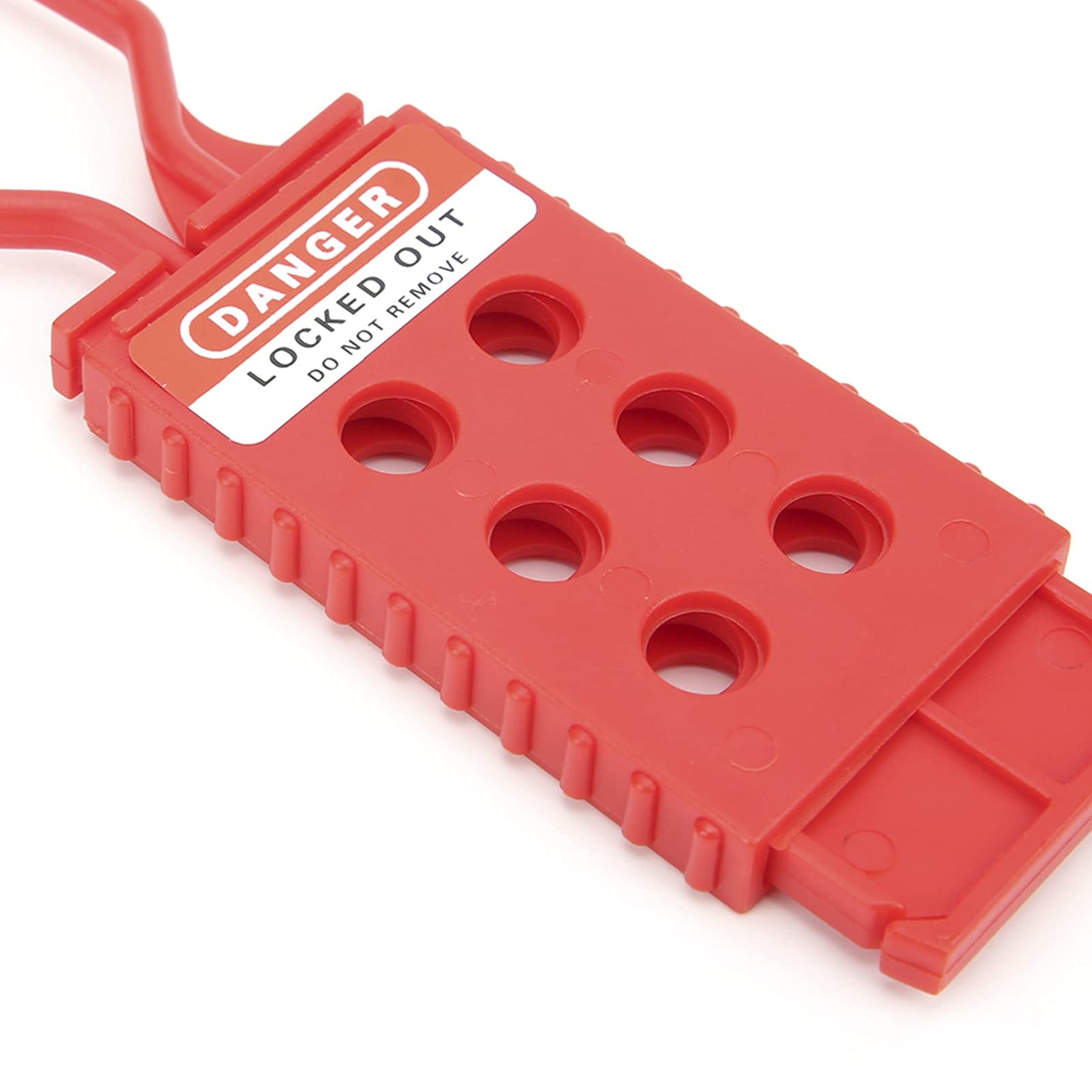 10pcs Safety Lockout Tag Hasp, 6‑Hole Insulating High‑Strength Nylon, Eliminating The Risk of Conductivity and, for Industrial Equipment Maintenance, Wholesale Business