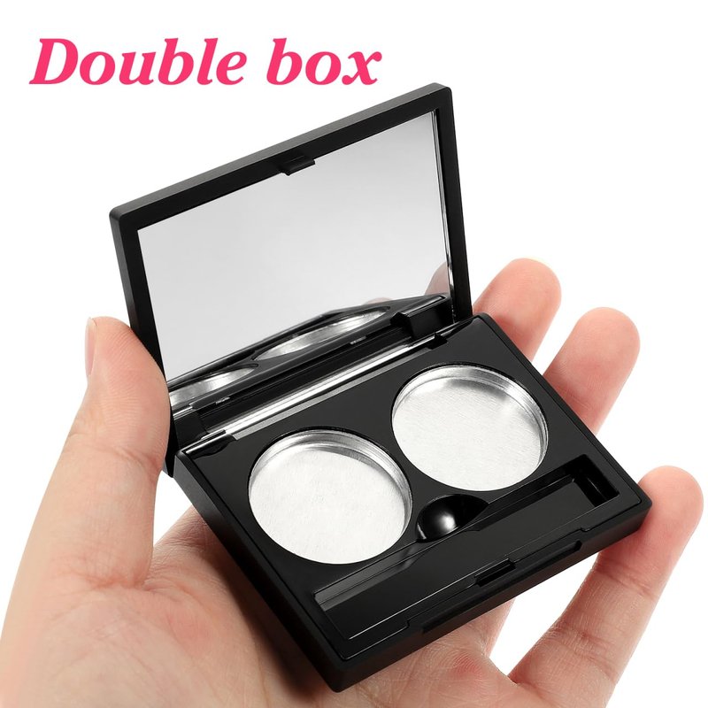 Empty Eyeshadow Cases - 3Pcs Plastic Square Makeup Palettes for Travel | Compact Organizer 2.44x1.81x0.39 Inch