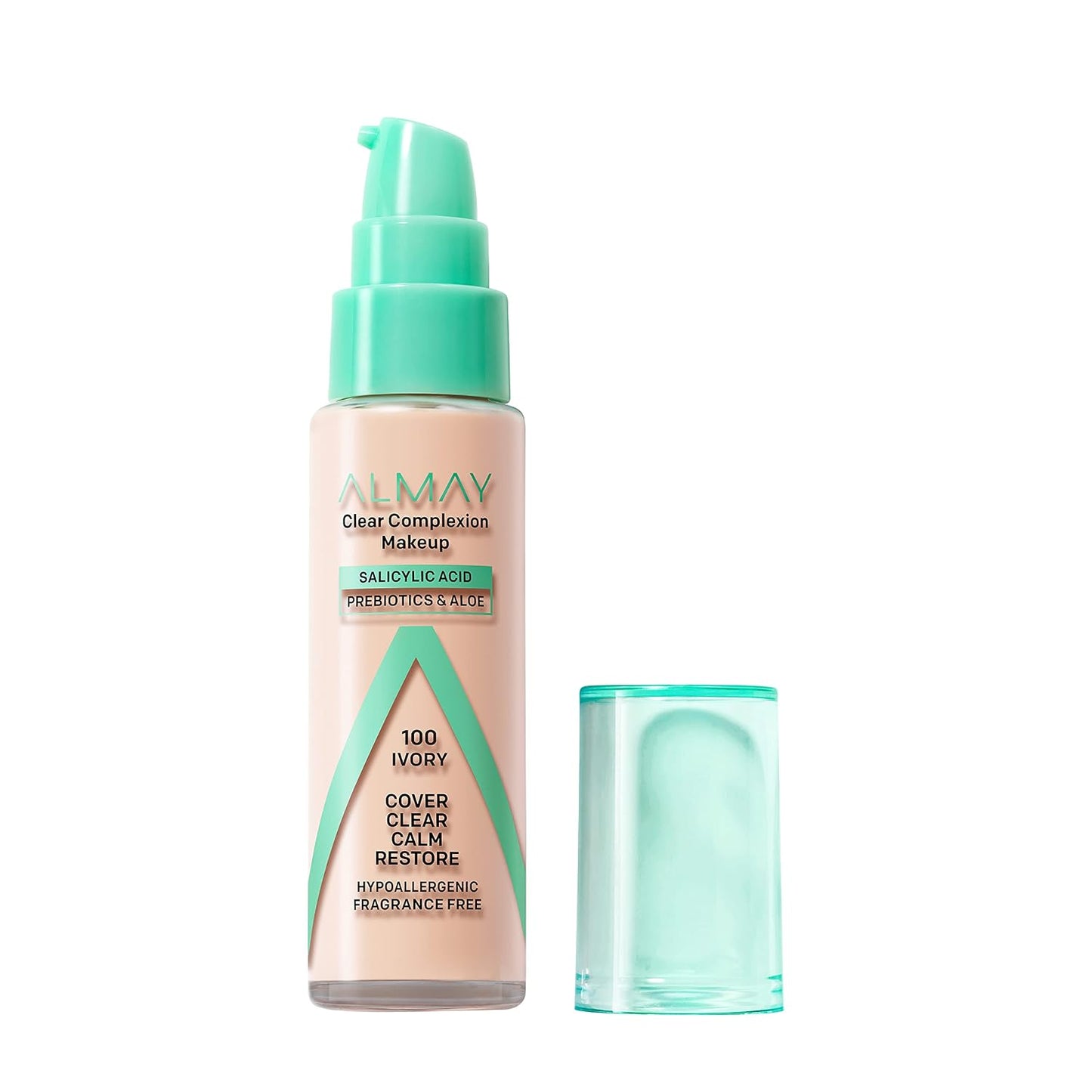Almay Clear Complexion Foundation - Oil-Free Makeup for Acne-Prone Skin | Buildable Coverage, Soft-Matte Finish, 1 fl oz