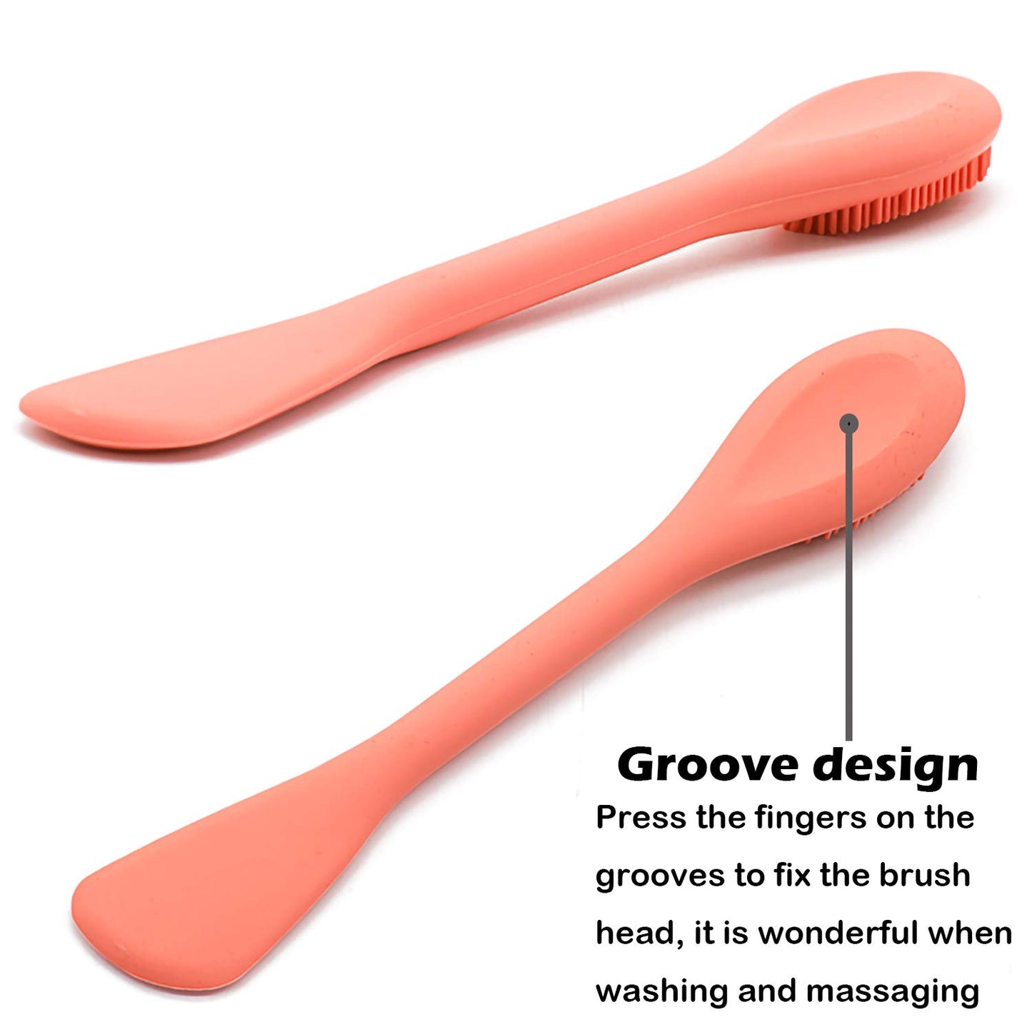 Silicone Face Mask Brush - Gentle Exfoliating Scrubber for Mud, Clay & Charcoal Masks | Applicator Tool