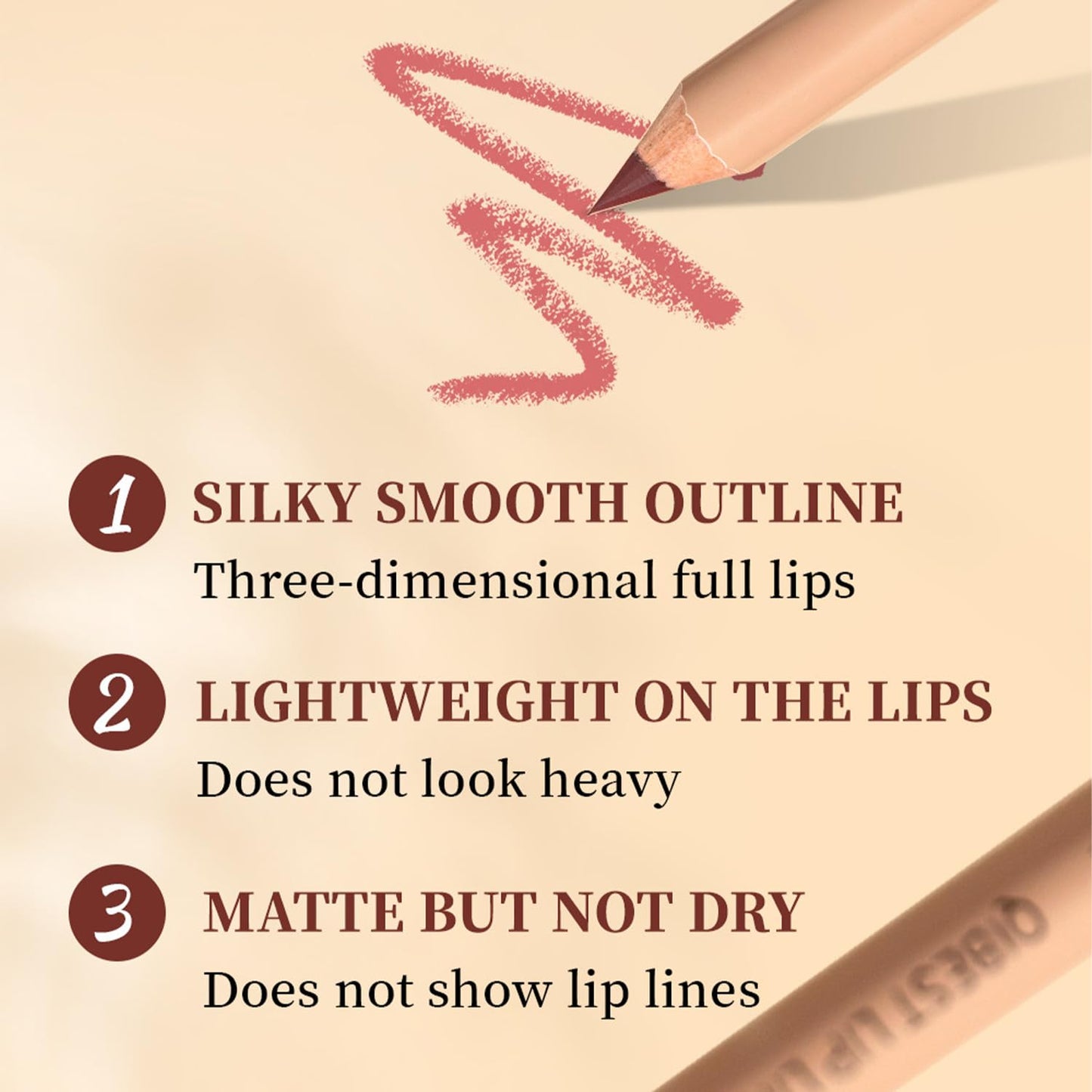 Matte Brown Lip Liner Pencil Set - 12PCS | Smooth, Long-Lasting Waterproof Lip Makeup & Eyeliner Kit