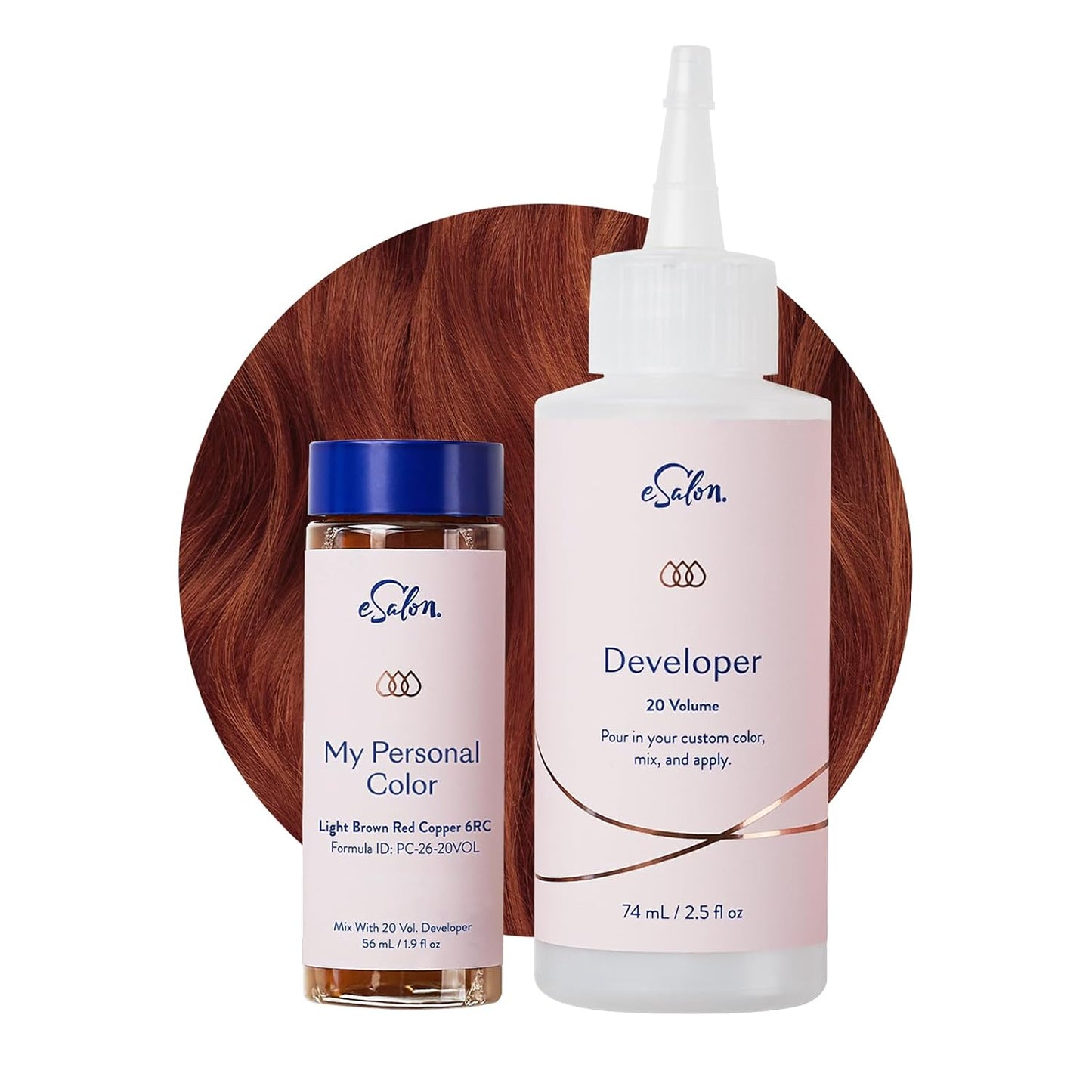 Permanent Hair Color Kit - Dark Blonde Copper Gold | Ammonia-Free Dye for 100% Gray Coverage