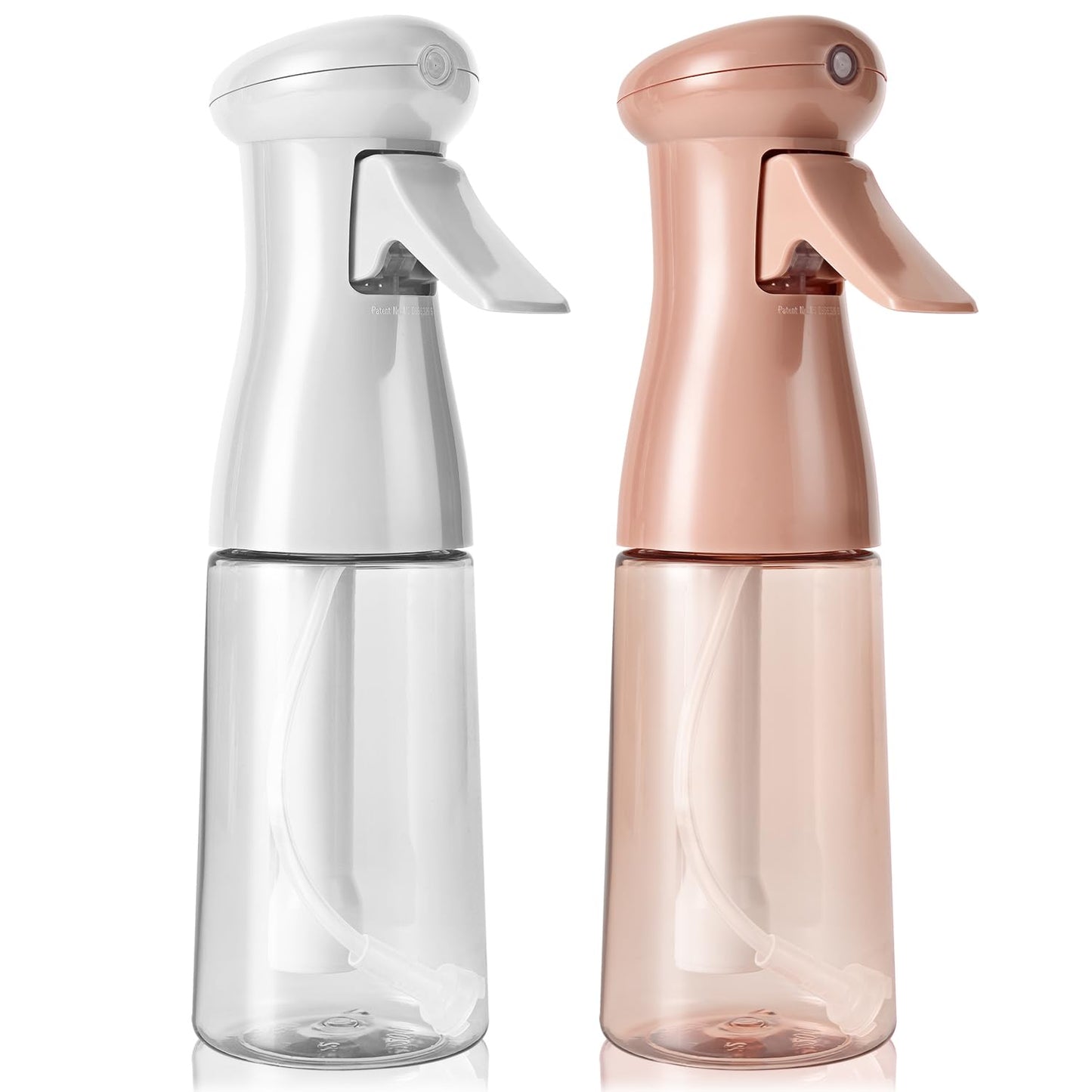 Airbee Spray Bottle for Hair - Continuous Mister Sprayer | Ultra-Fine Mist Water Bottles (2 Pack, 6.8 OZ) for Hairstyling, Salons, and Plants