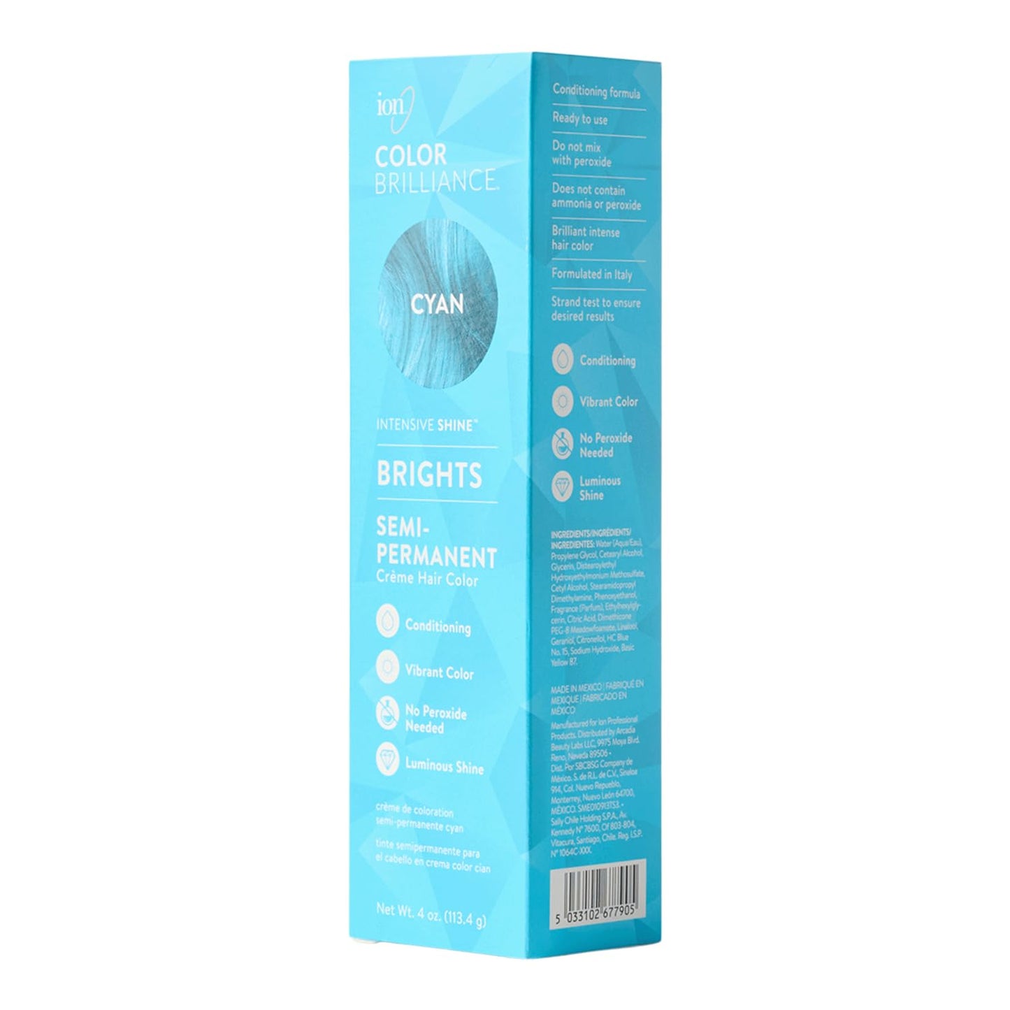Ion SemiPermanent Brights Hair Color Cyan Cyan